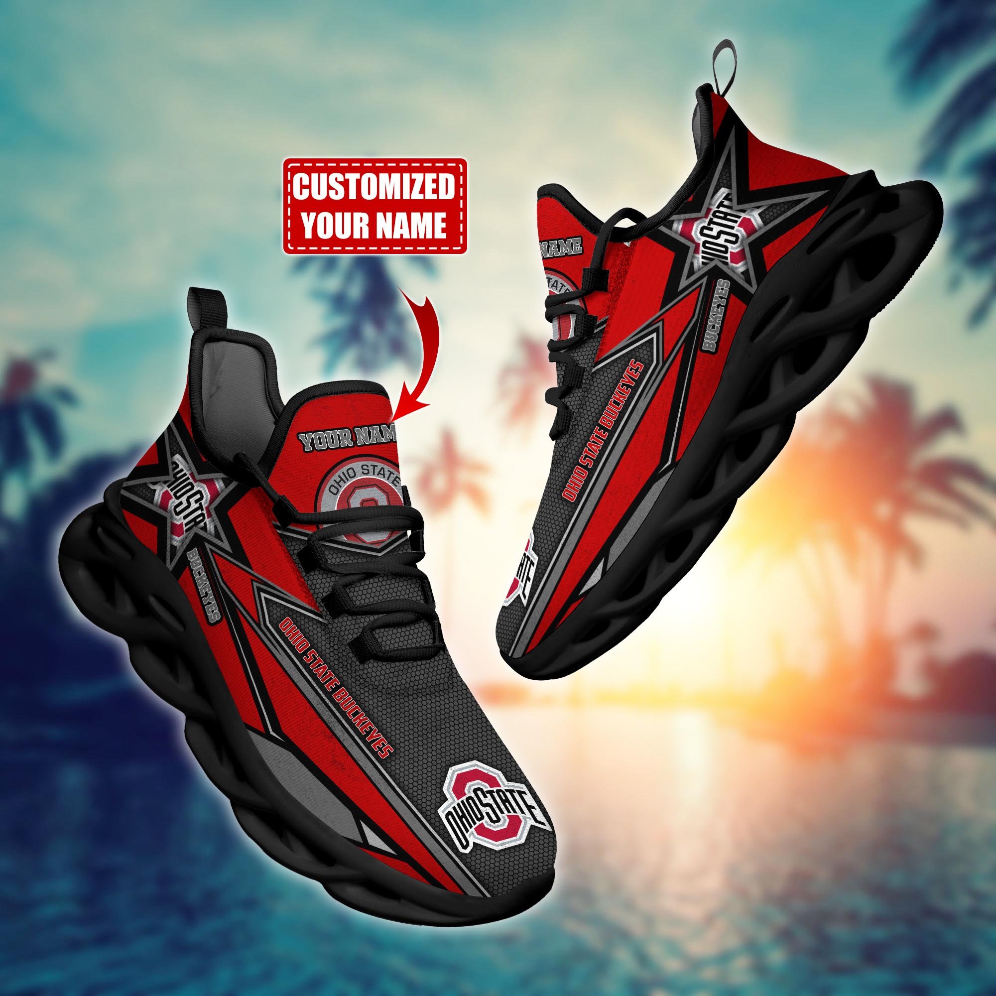 Ohio State Buckeyes Custom Sports Clunky Sneakers For Sports Fans, Gift For Football Lovers H54084