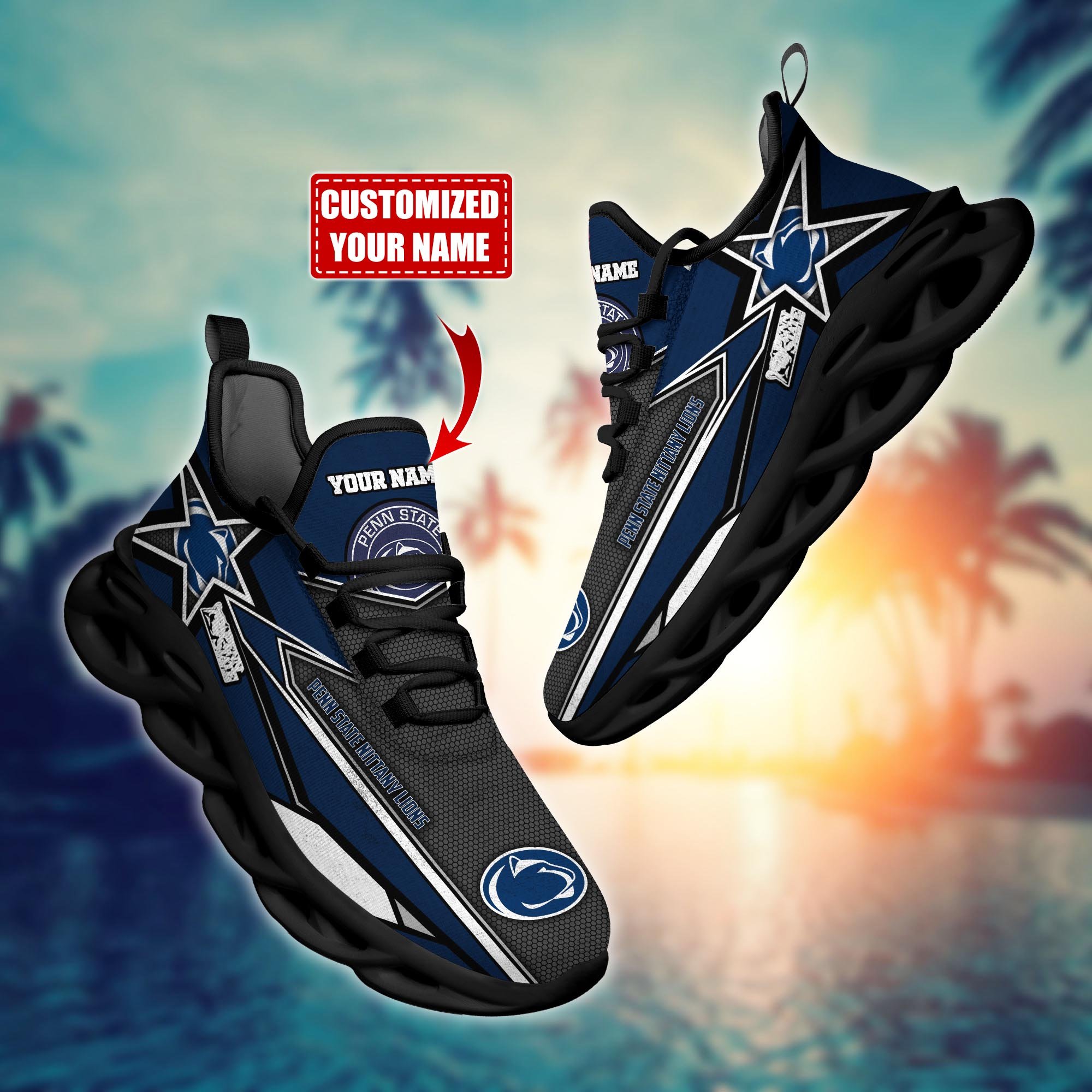 Penn State Nittany Lions Custom Sports Clunky Sneakers For Sports Fans, Gift For Football Lovers H54084