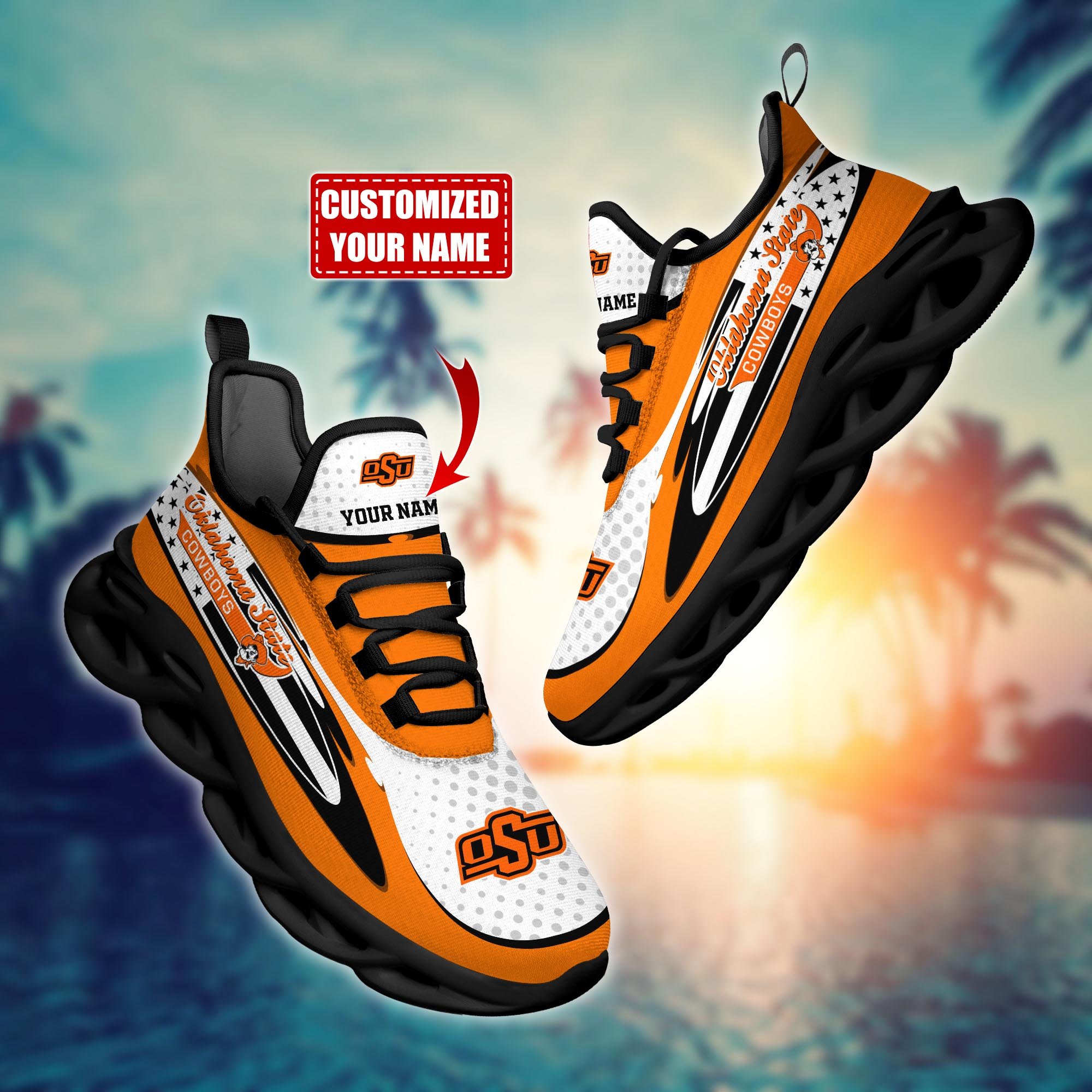 Oklahoma State Cowboys Custom Sports Clunky Sneakers For Sports Fans, Gift For Football Lovers H54086