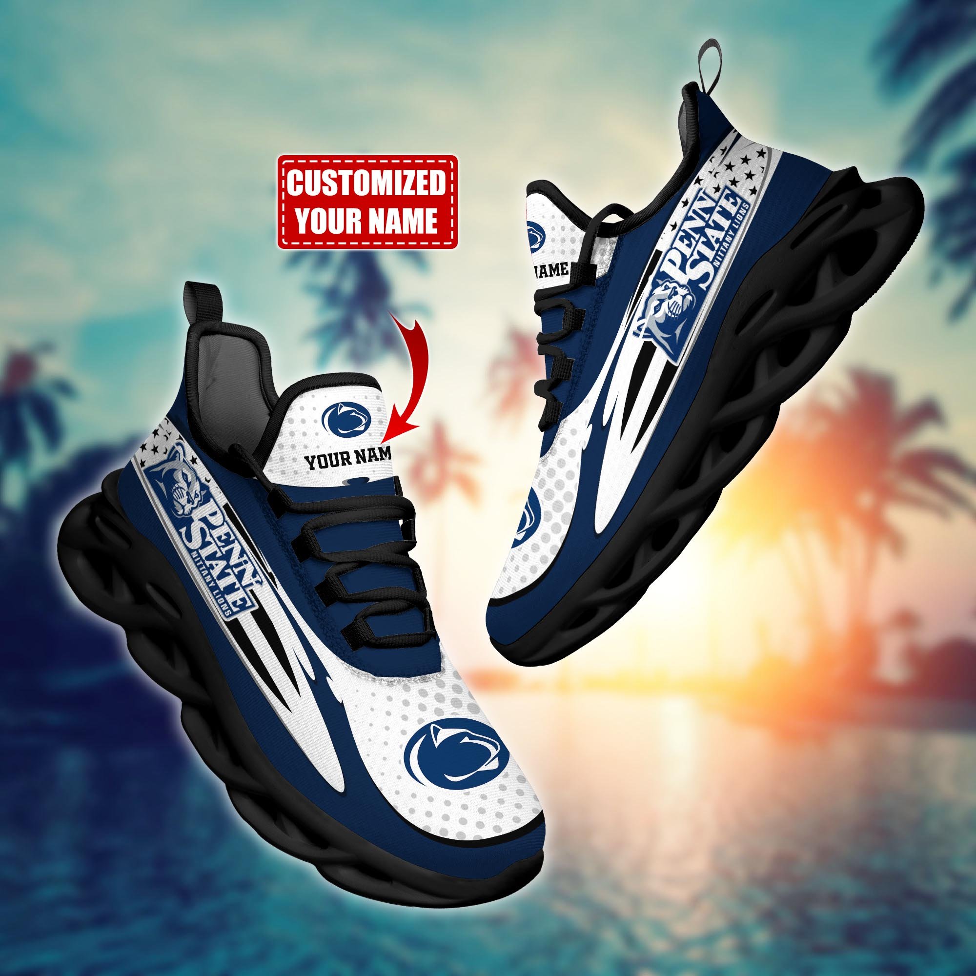 Penn State Nittany Lions Custom Sports Clunky Sneakers For Sports Fans, Gift For Football Lovers H54086