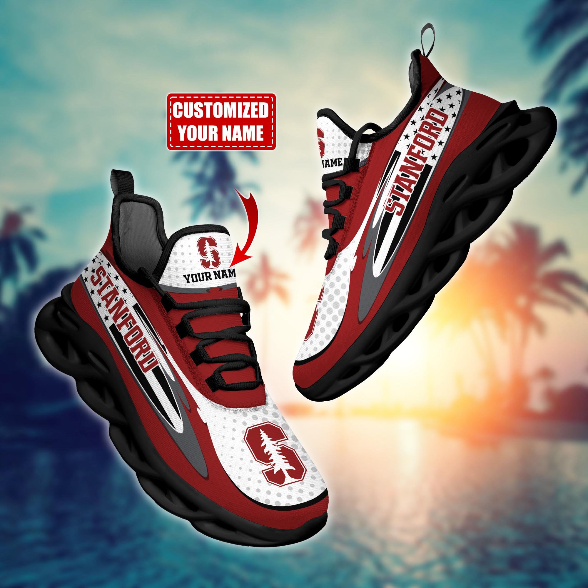 Stanford Cardinal Custom Sports Clunky Sneakers For Sports Fans, Gift For Football Lovers H54086