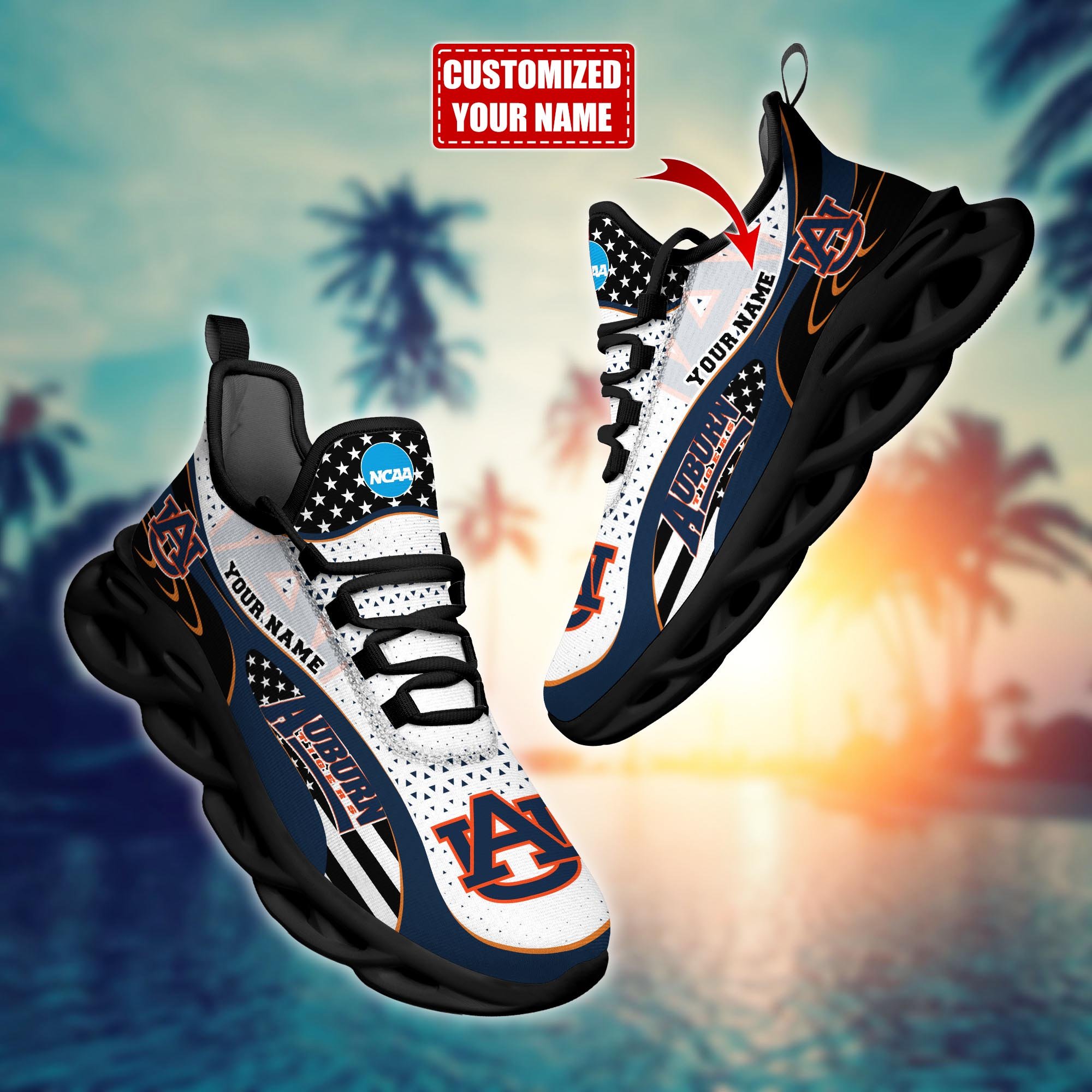 Auburn Tigers Custom Sports Clunky Sneakers For Sports Fans, Gift For Football Lovers H54121