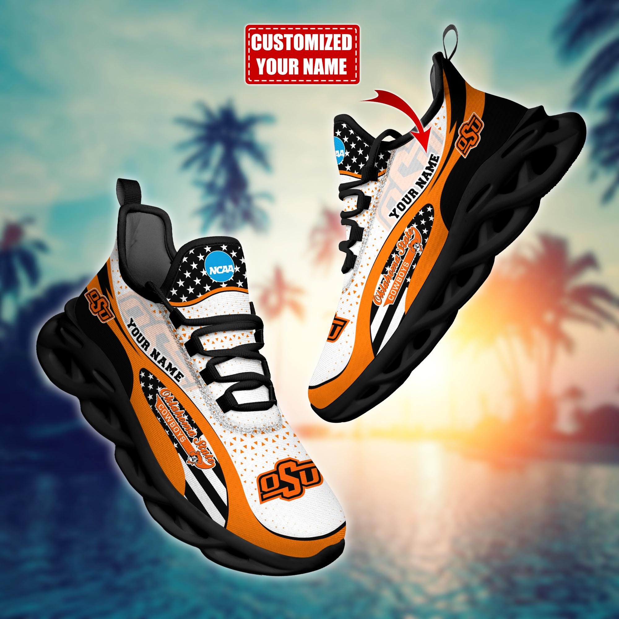 Oklahoma State Cowboys Custom Sports Clunky Sneakers For Sports Fans, Gift For Football Lovers H54121