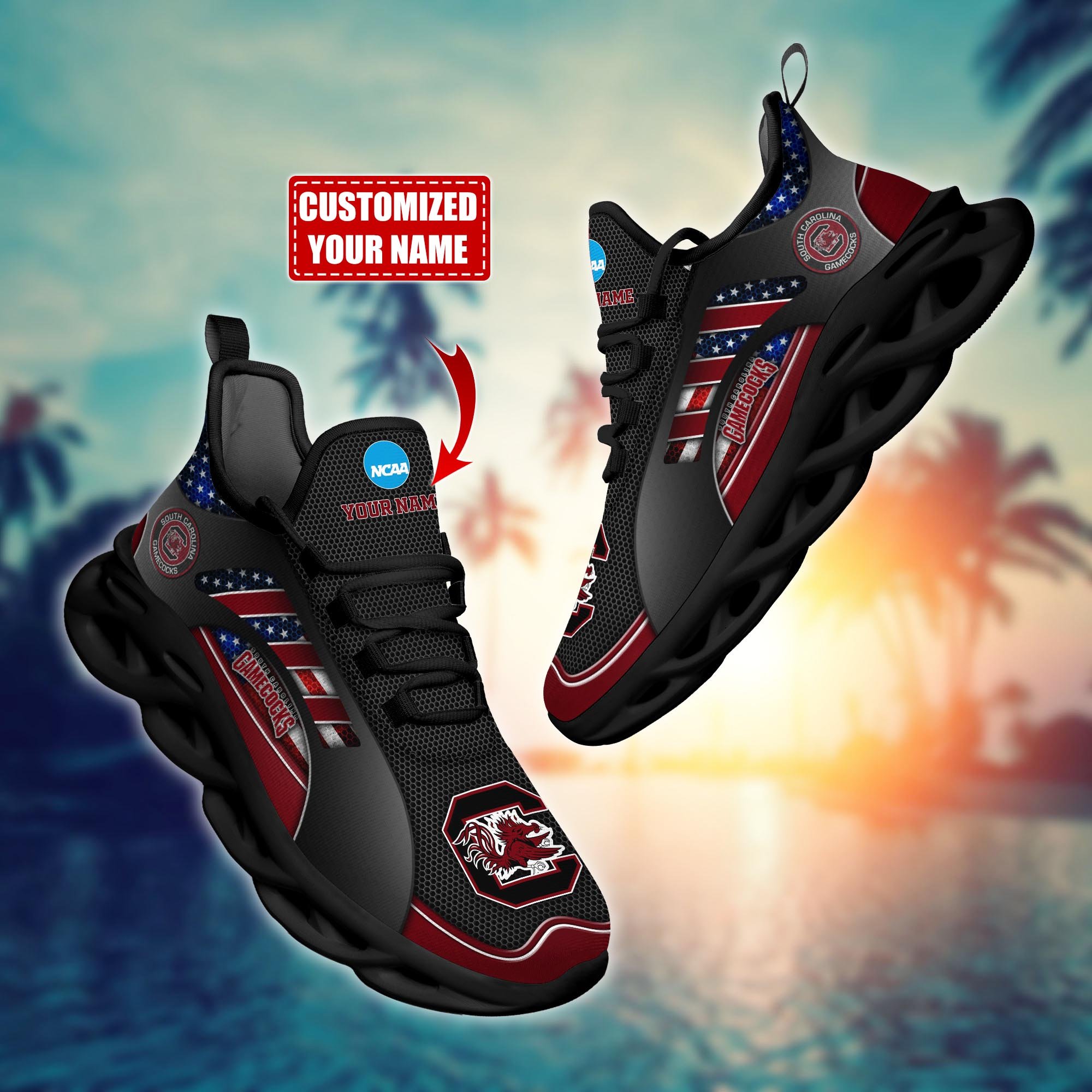 South Carolina Gamecocks Custom Sports Clunky Sneakers For Sports Fans, Gift For Football Lovers H54147