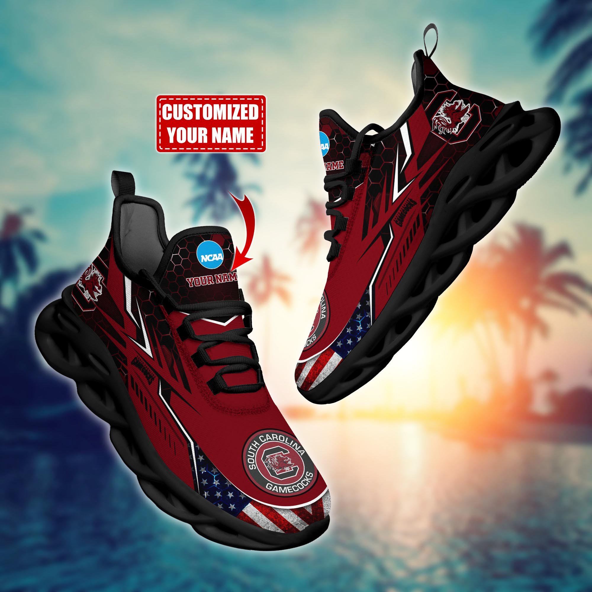 South Carolina Gamecocks Custom Sports Clunky Sneakers For Sports Fans, Gift For Football Lovers H54171