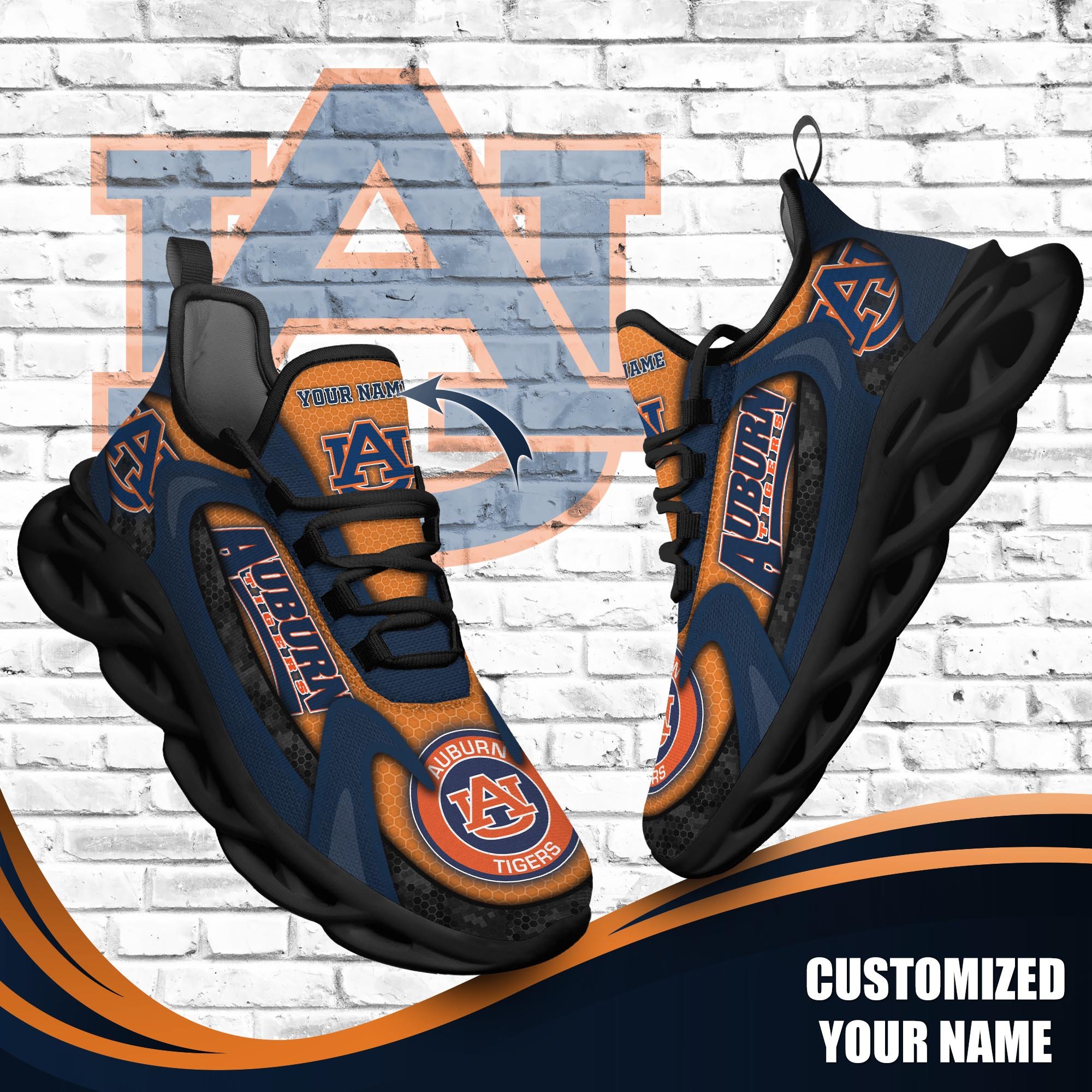 Auburn Tigers Custom Sports Clunky Sneakers For Sports Fans, Gift For Football Lovers TT58873