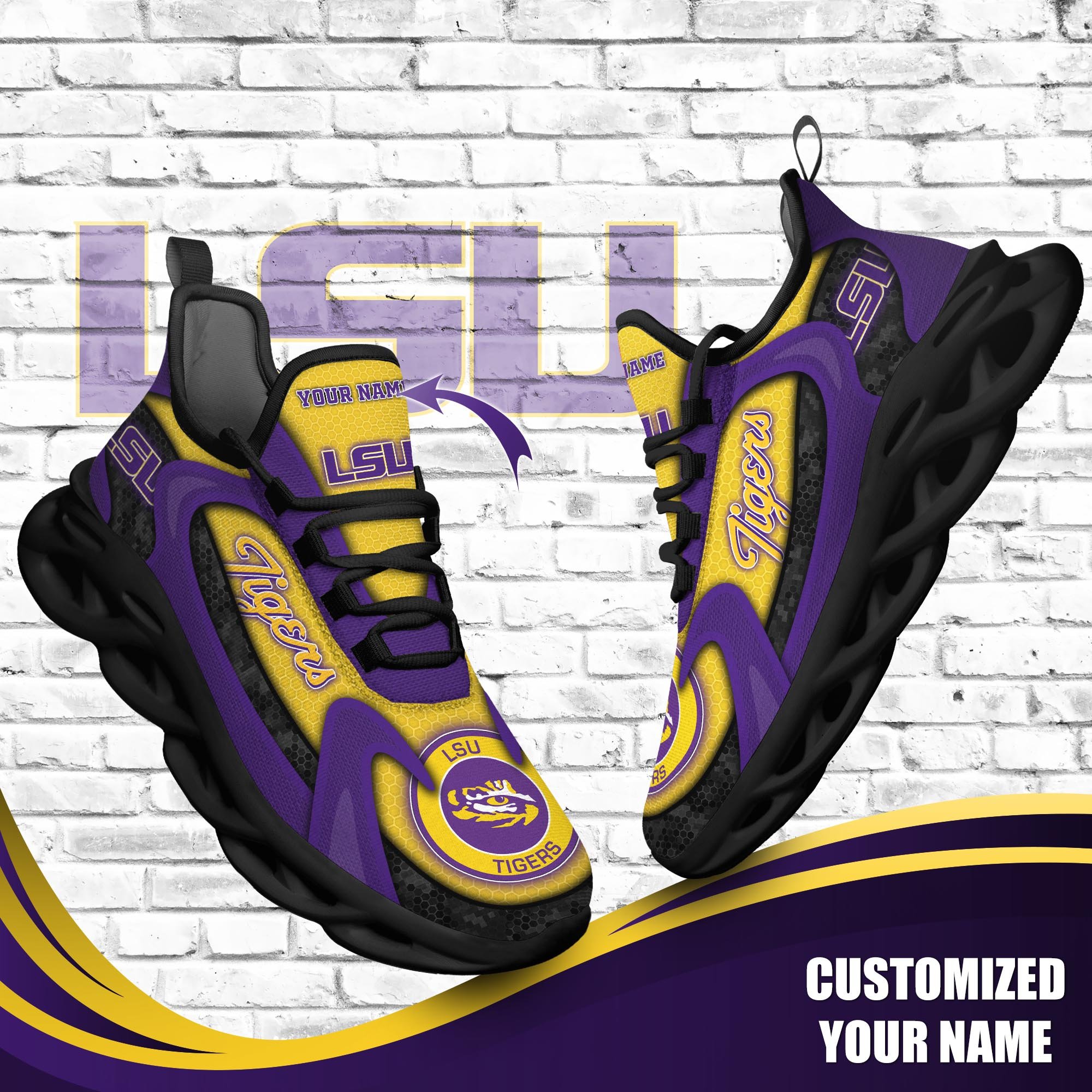 LSU TIGERS Custom Sports Clunky Sneakers For Sports Fans, Gift For Football Lovers TT58873