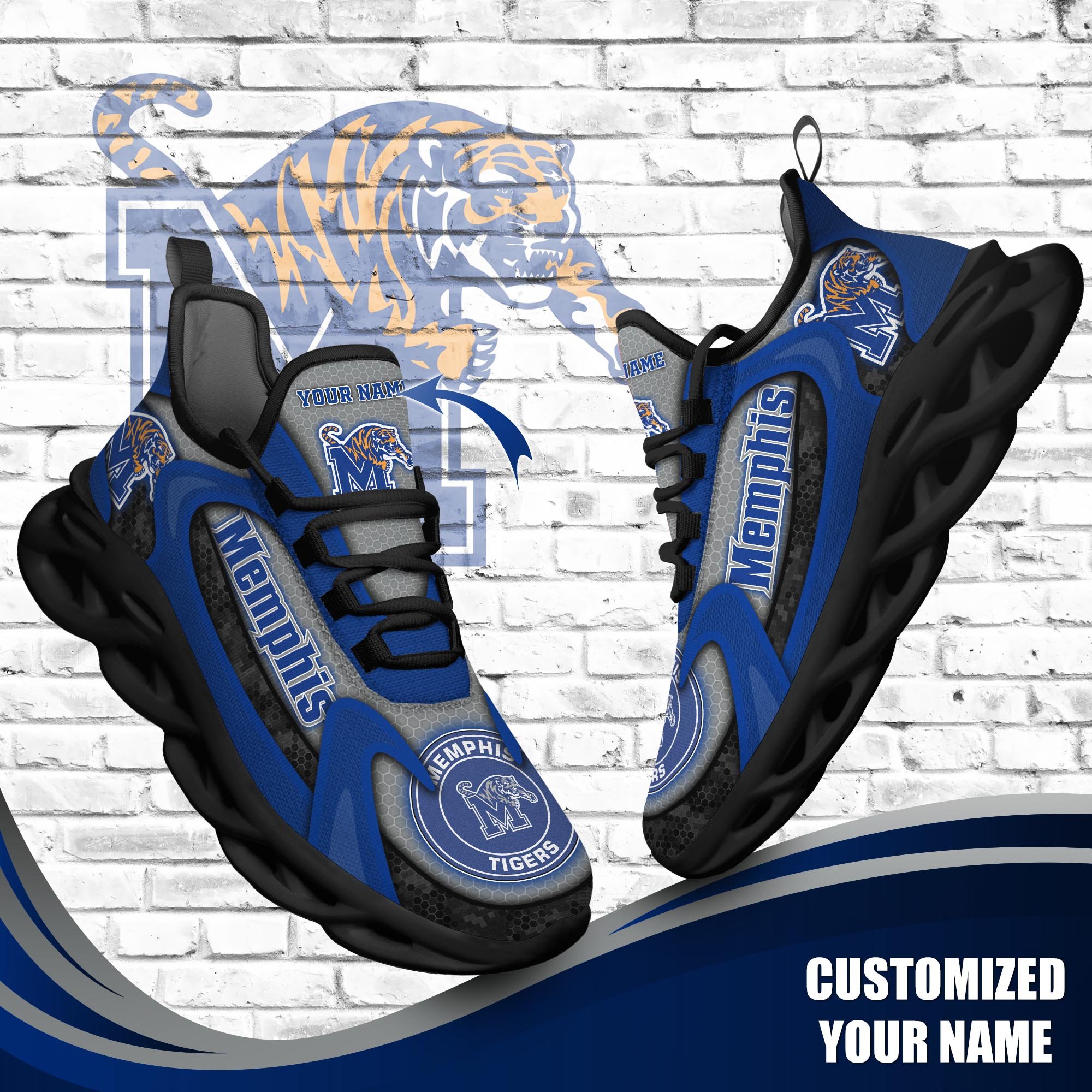 Memphis Tigers Custom Sports Clunky Sneakers For Sports Fans, Gift For Football Lovers TT58873