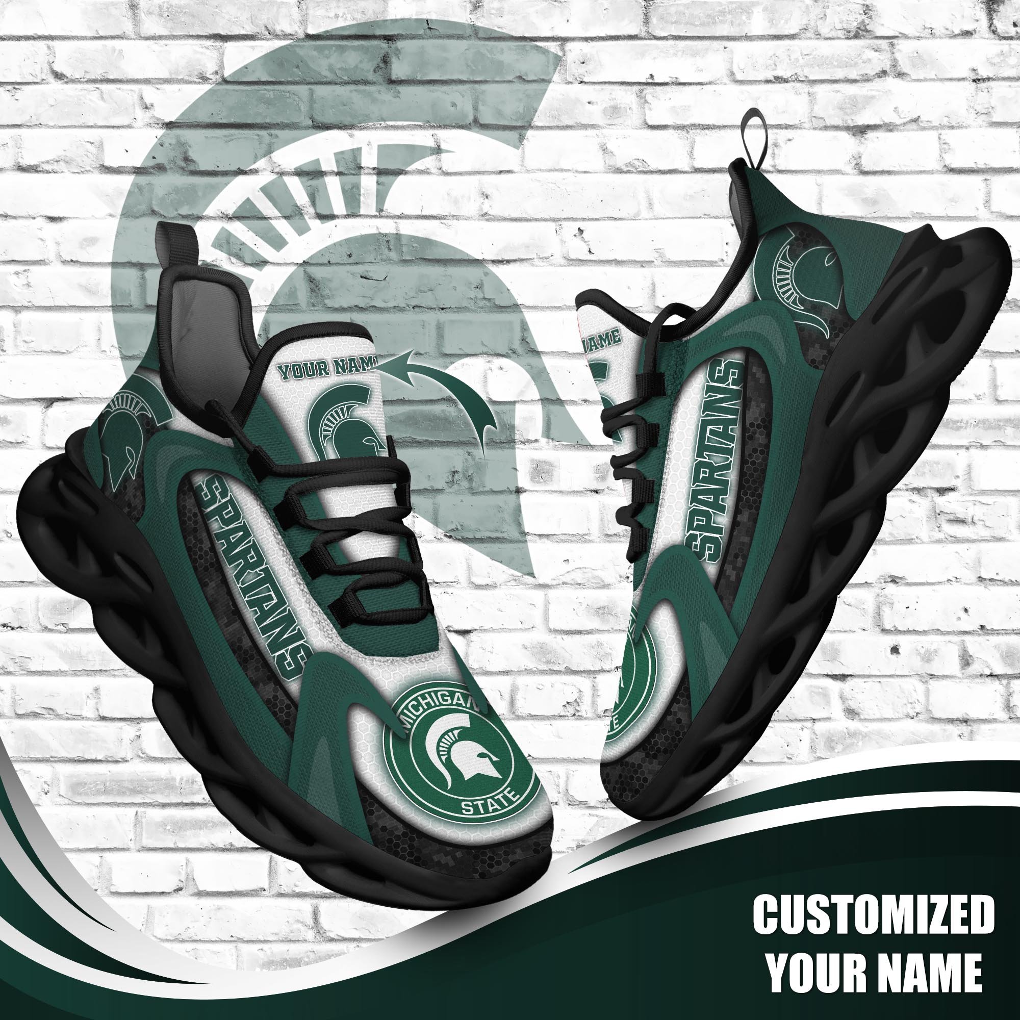 Michigan State Spartans Custom Sports Clunky Sneakers For Sports Fans, Gift For Football Lovers TT58873