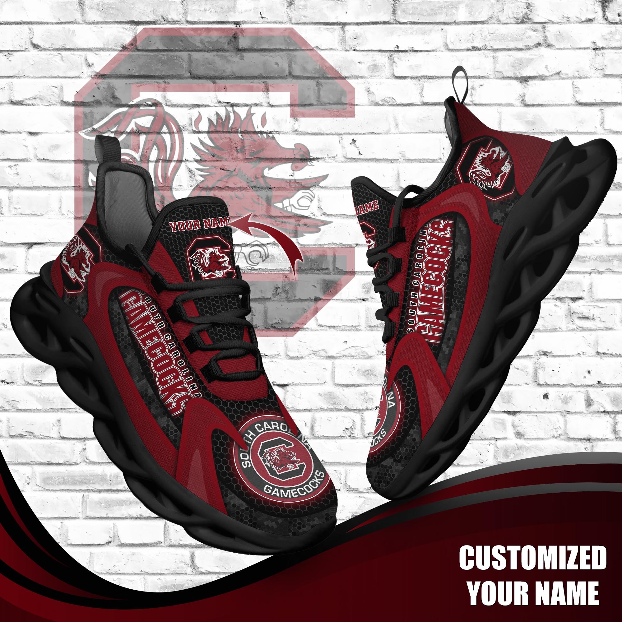 South Carolina Gamecocks Custom Sports Clunky Sneakers For Sports Fans, Gift For Football Lovers TT58873