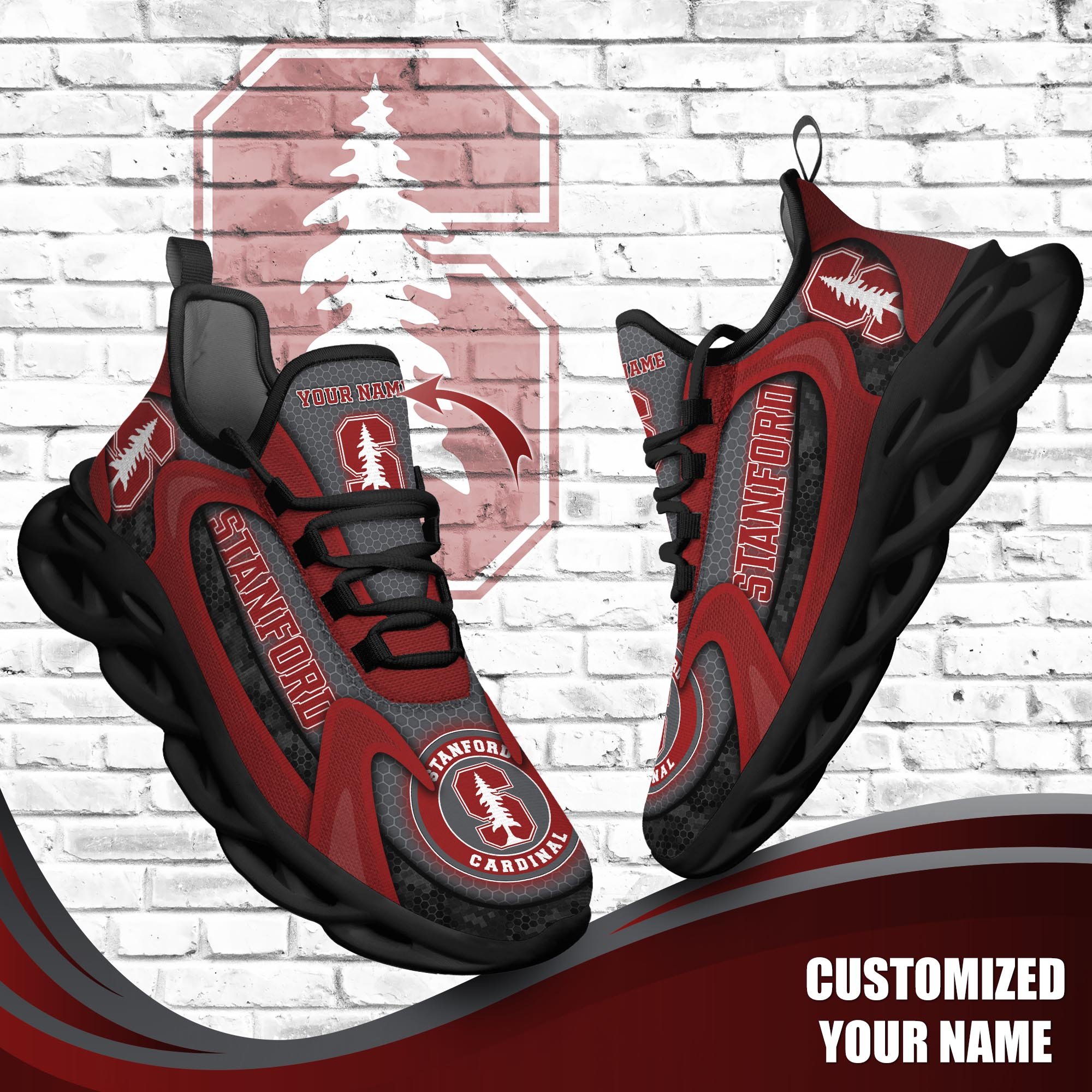 Stanford Cardinal Custom Sports Clunky Sneakers For Sports Fans, Gift For Football Lovers TT58873