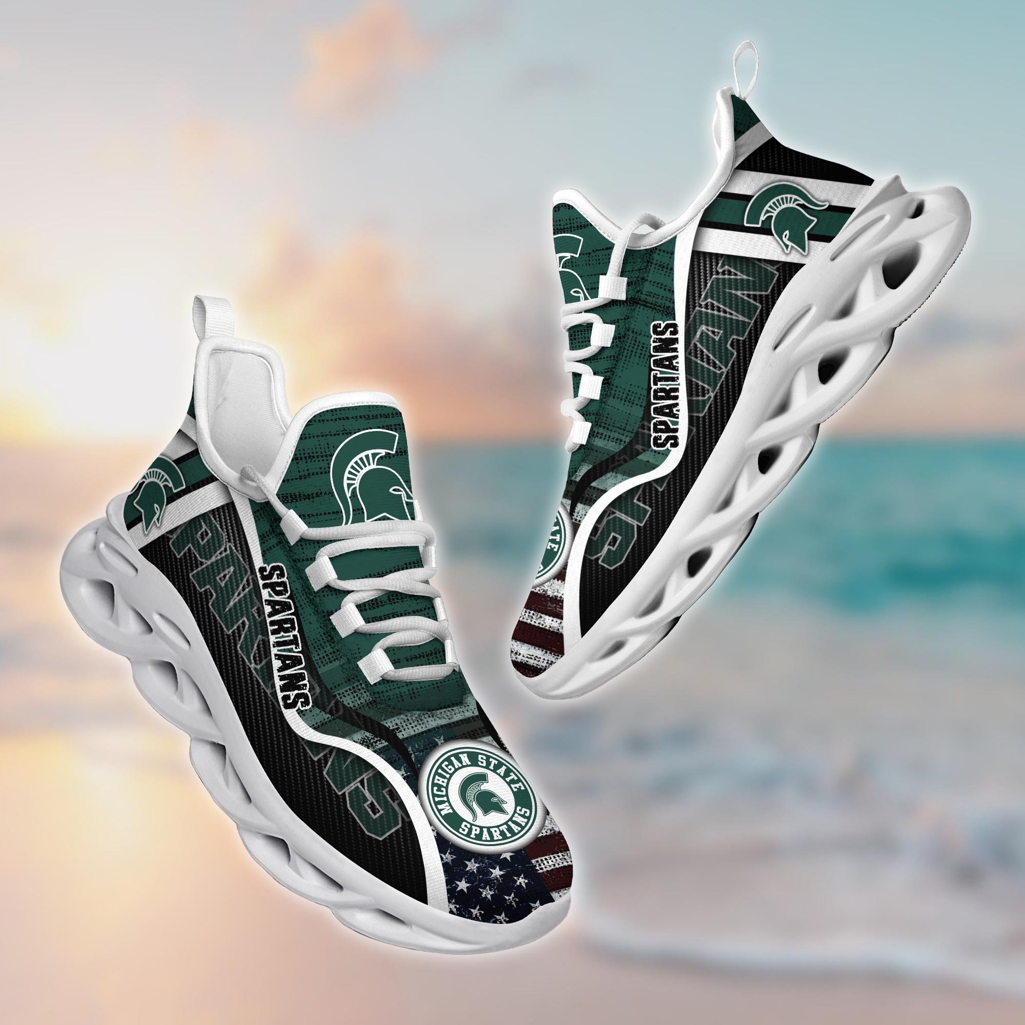 Michigan State Spartans Custom Sports Clunky Sneakers For Sports Fans, Gift For Football Lovers TT58961