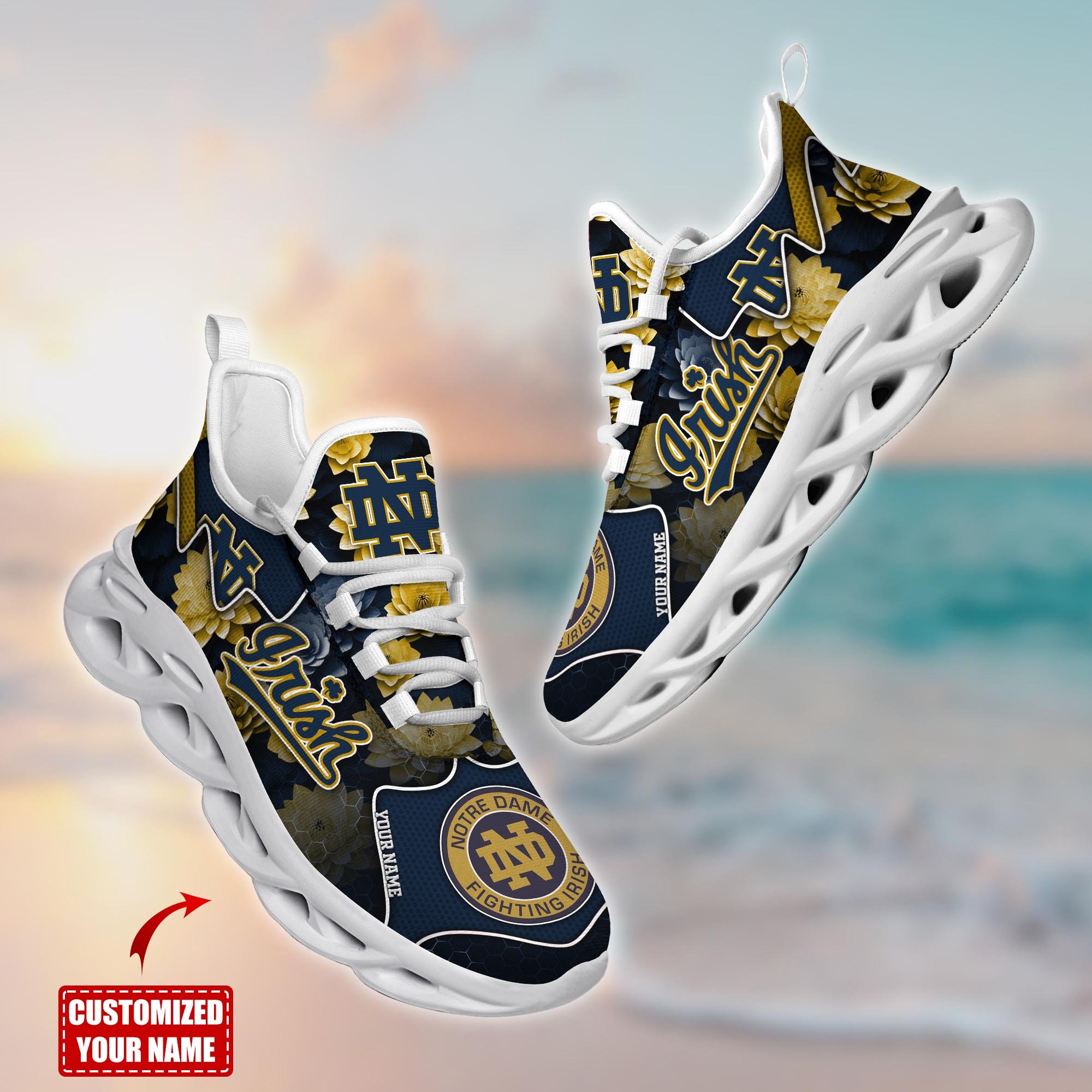 Notre Dame Fighting Irish Custom Sports Clunky Sneakers For Sports Fans, Gift For Football Lovers TT59081