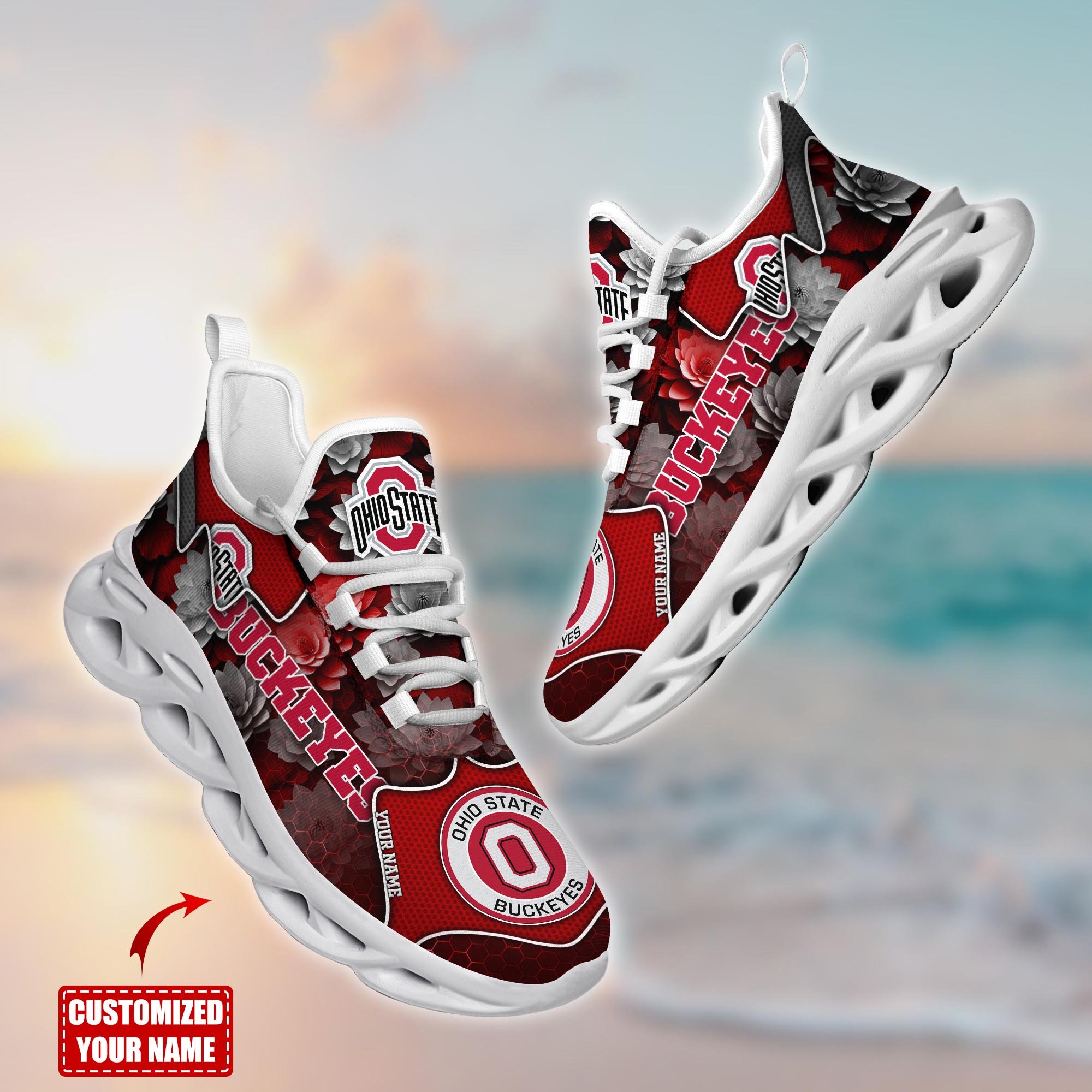 Ohio State Buckeyes Custom Sports Clunky Sneakers For Sports Fans, Gift For Football Lovers TT59081