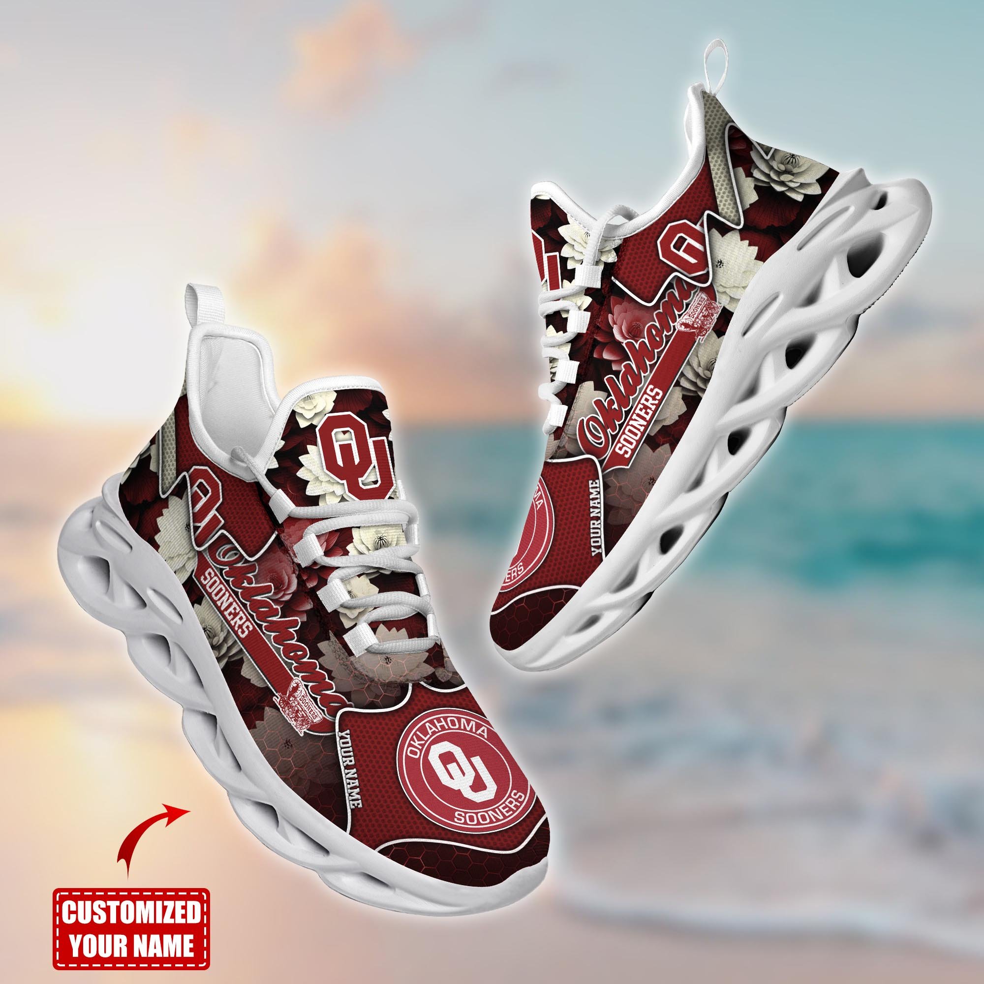 Oklahoma Sooners Custom Sports Clunky Sneakers For Sports Fans, Gift For Football Lovers TT59081