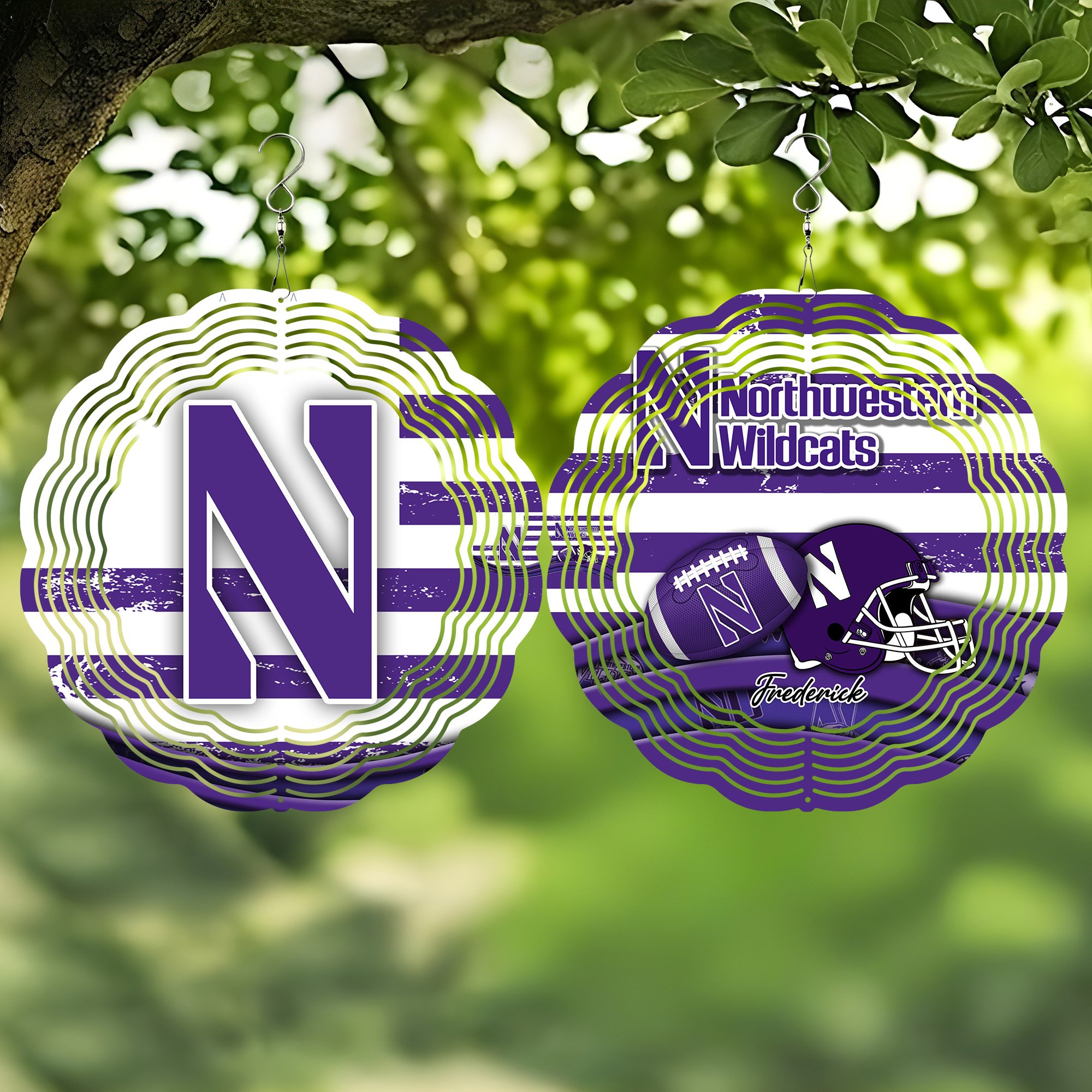 Northwestern Wildcats Wind Spinner Trending For This Season New Arrivals T59979