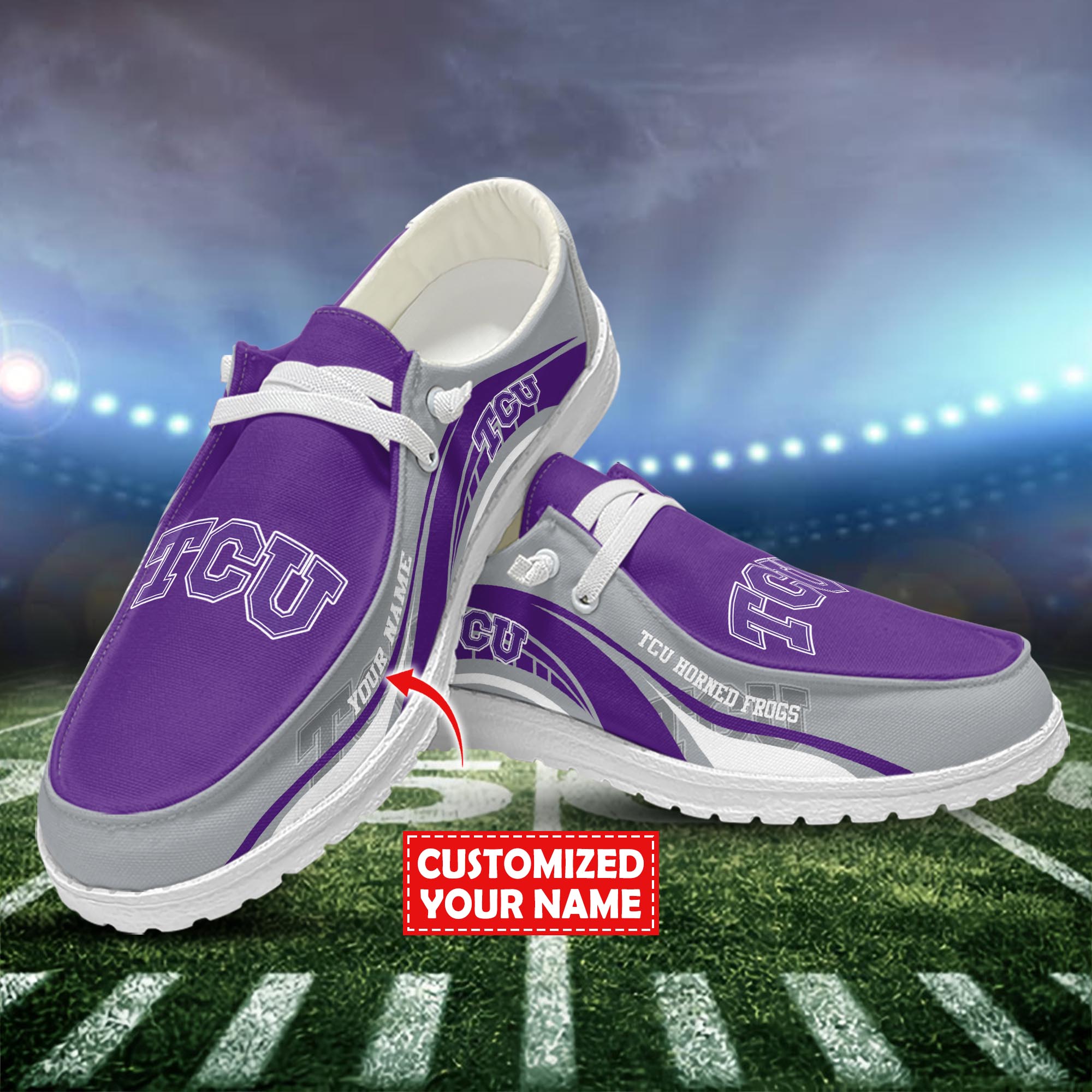 TCU Horned Frogs Hey Dude Shoes Custom Trending New Arrivals H52536