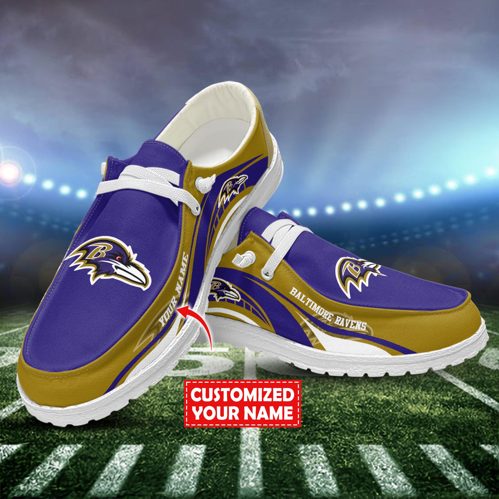 Baltimore Ravens Hey Dude Shoes Custom Trending New Arrivals H52536