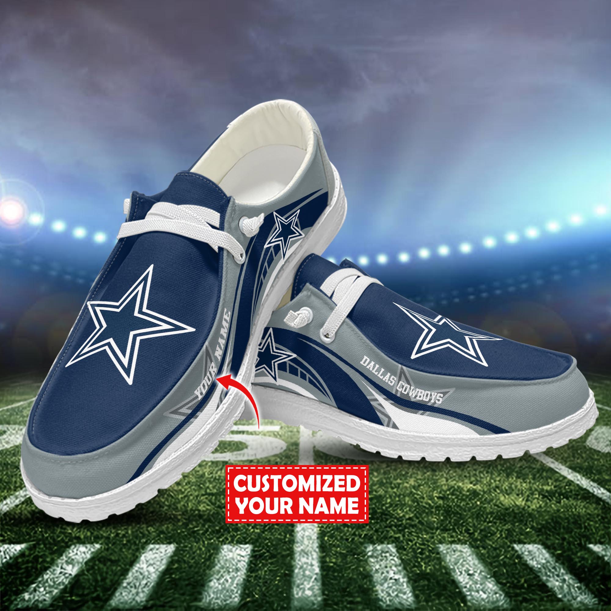 Dallas Cowboys Hey Dude Shoes Custom Trending New Arrivals H52536