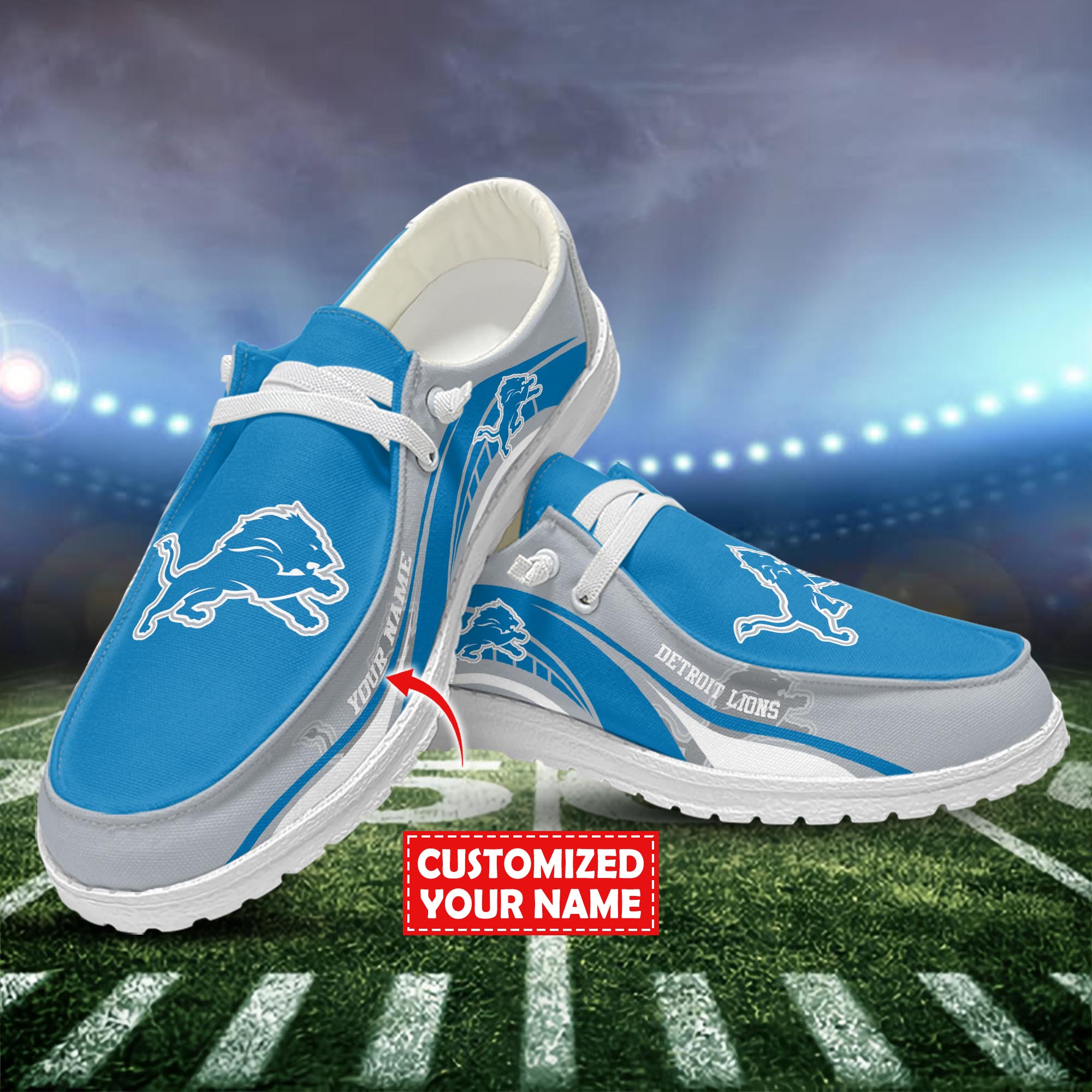 Detroit Lions Hey Dude Shoes Custom Trending New Arrivals H52536