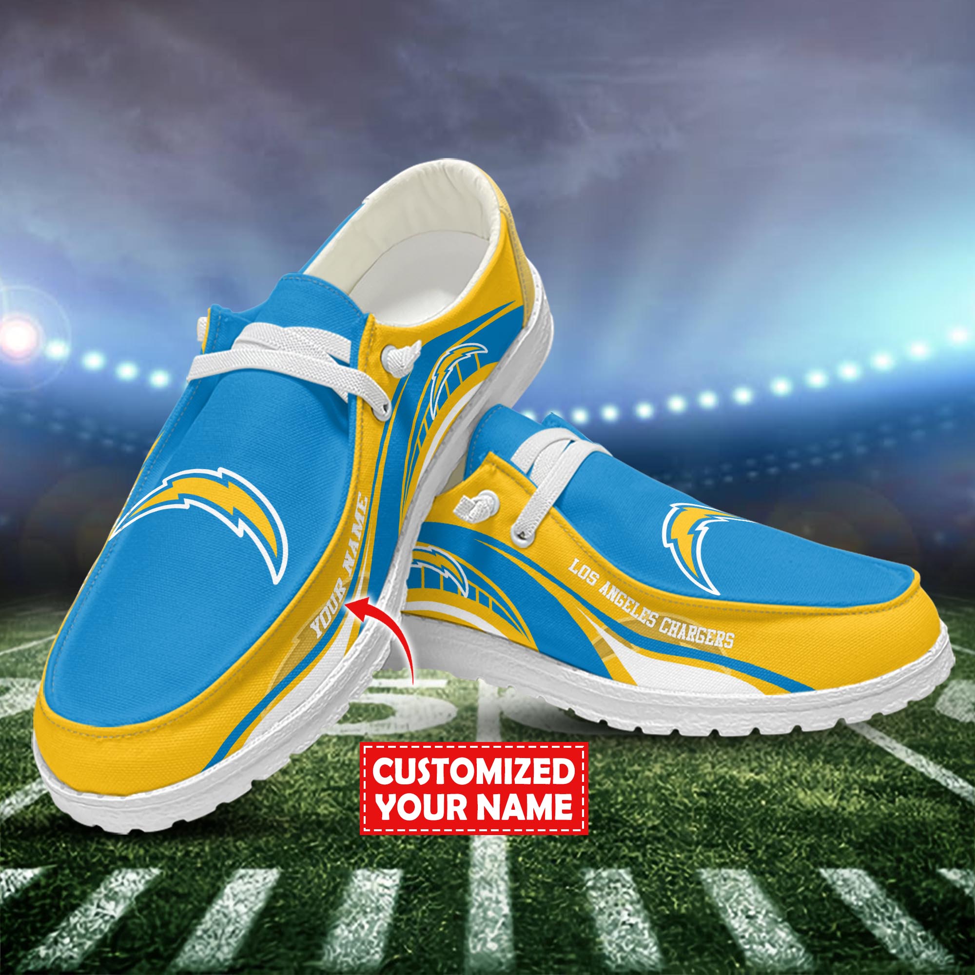 Los Angeles Chargers Hey Dude Shoes Custom Trending New Arrivals H52536