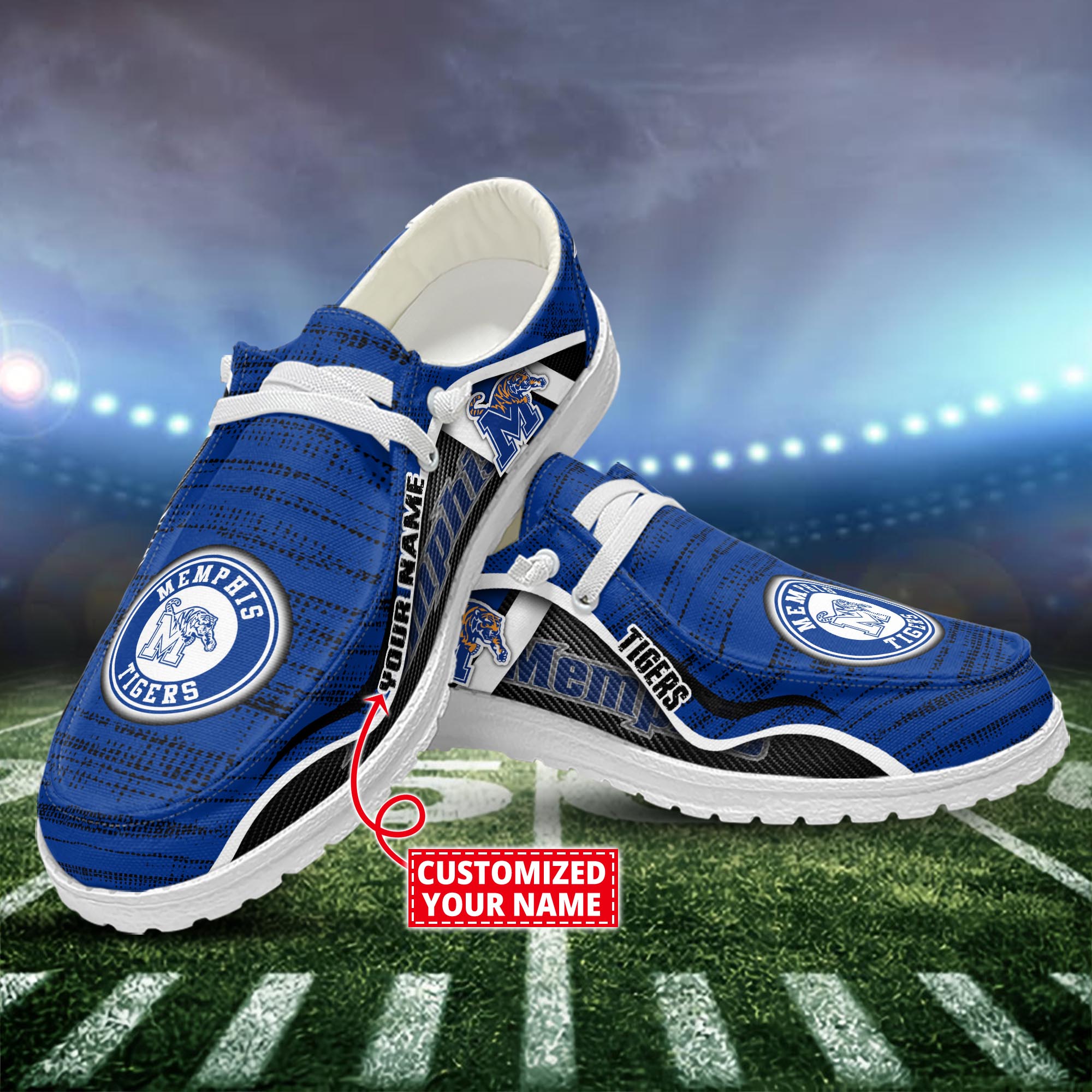 Memphis Tigers Dude Shoes Custom Name  New Arrivals H52539