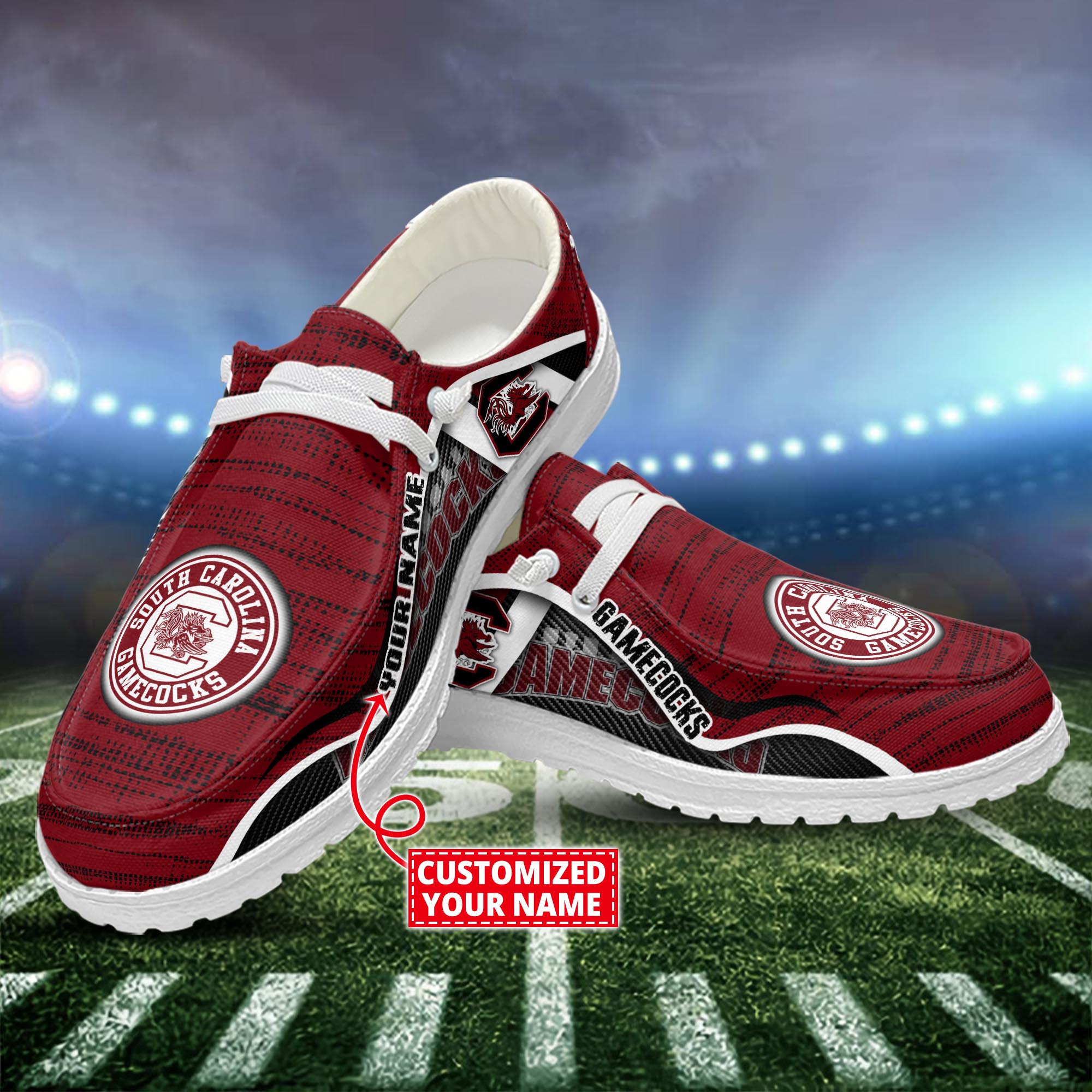 South Carolina Gamecocks Dude Shoes Custom Name  New Arrivals H52539