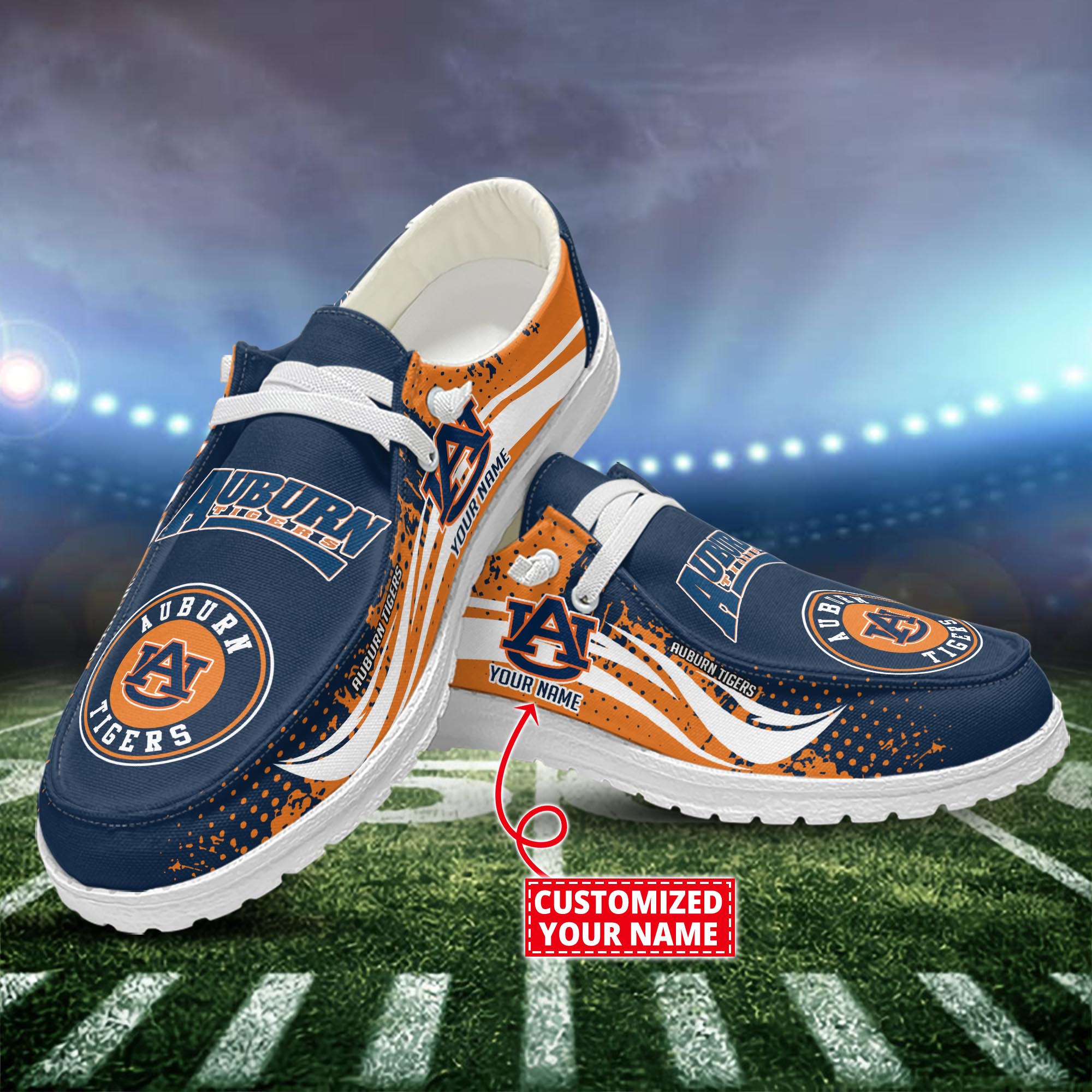 Auburn Tigers Dude Shoes Custom Name  New Arrivals H52544