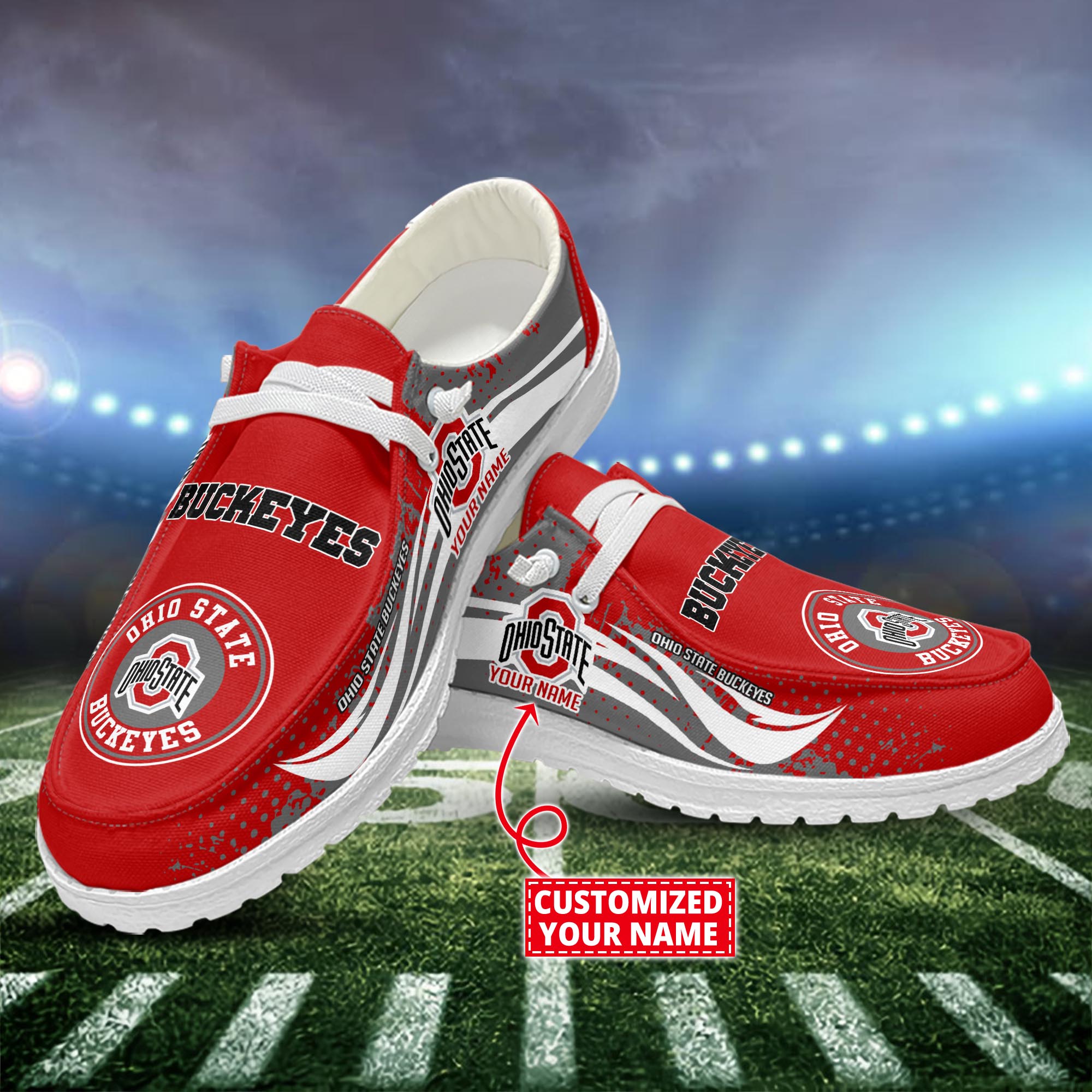 Ohio State Buckeyes Dude Shoes Custom Name  New Arrivals H52544