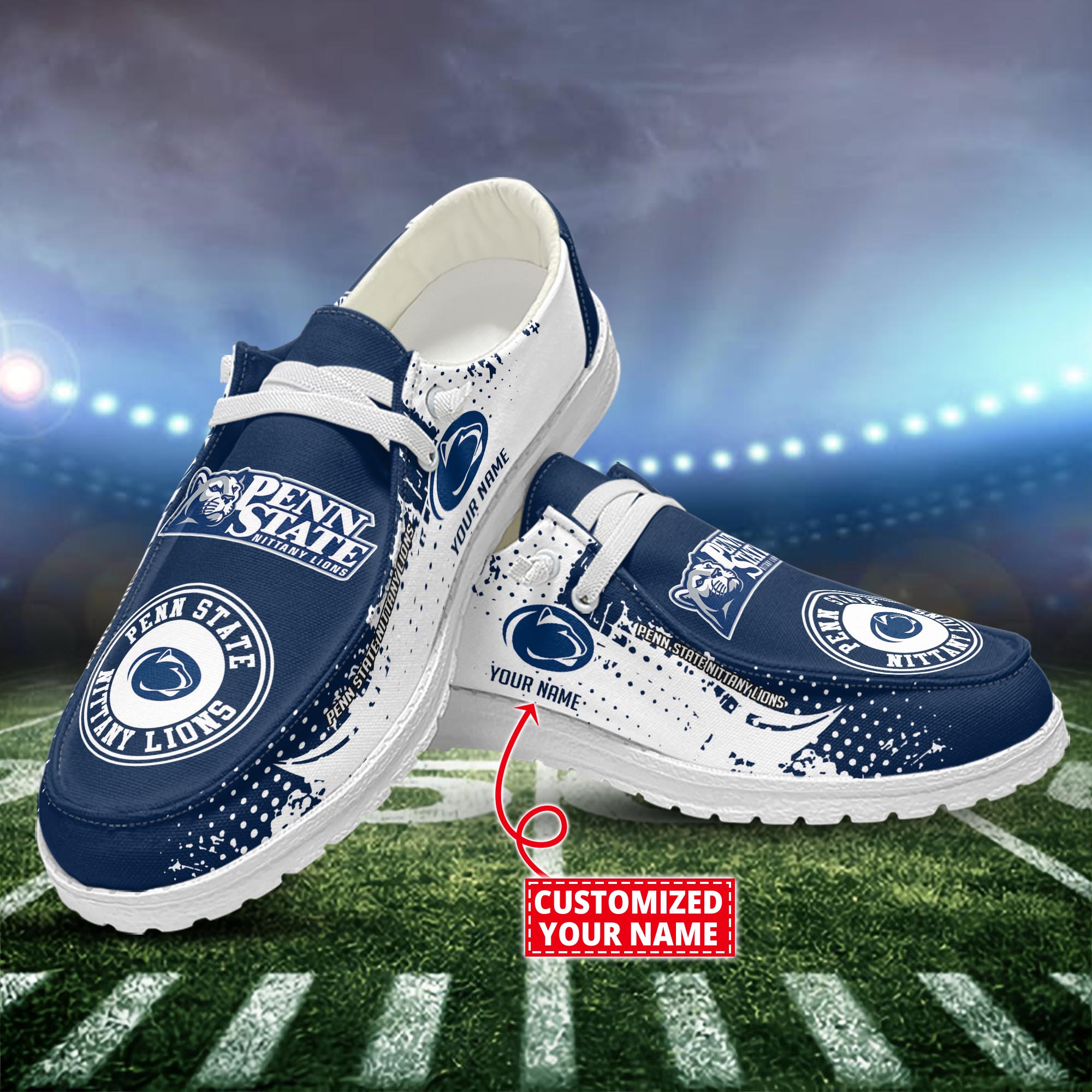 Penn State Nittany Lions Dude Shoes Custom Name  New Arrivals H52544