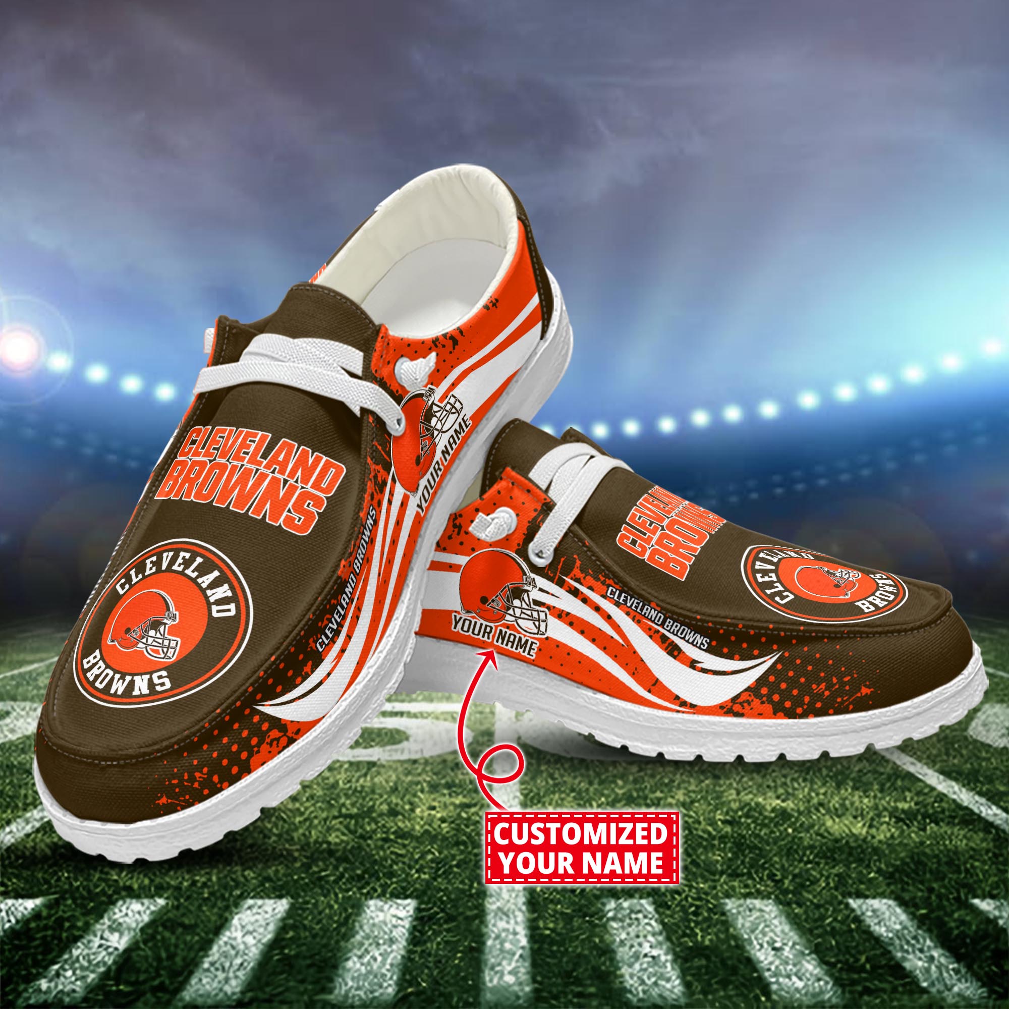 Cleveland Browns Dude Shoes Custom Name  New Arrivals H52544