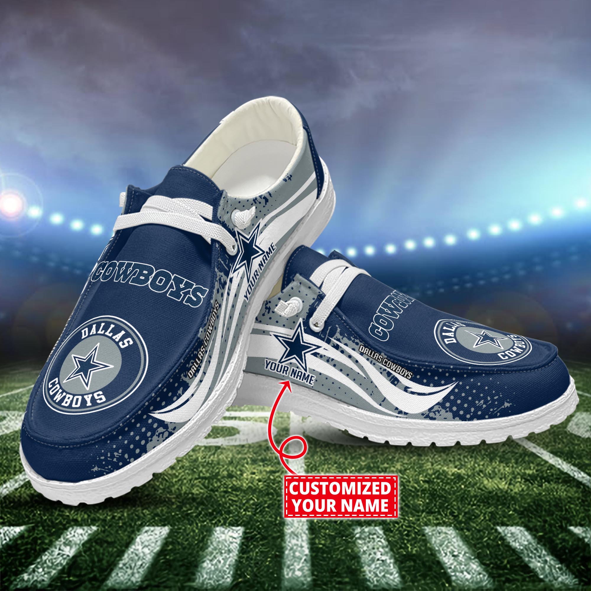 Dallas Cowboys Dude Shoes Custom Name  New Arrivals H52544