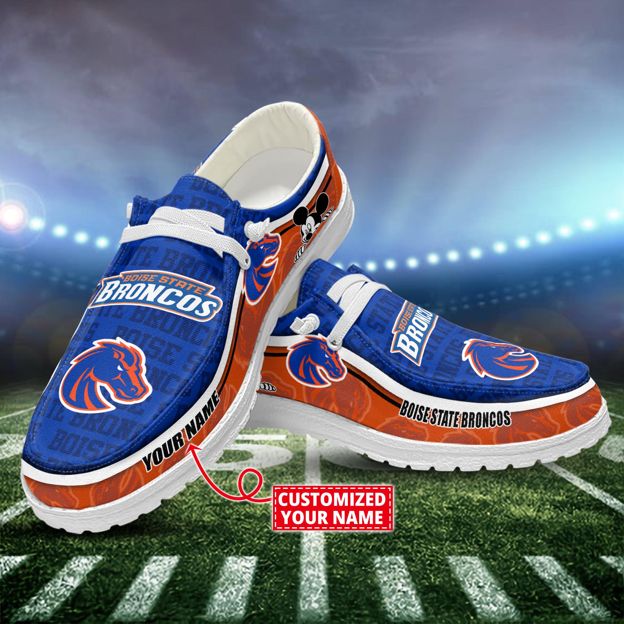 Boise State Broncos Dude Shoes Custom Name  New Arrivals H52553