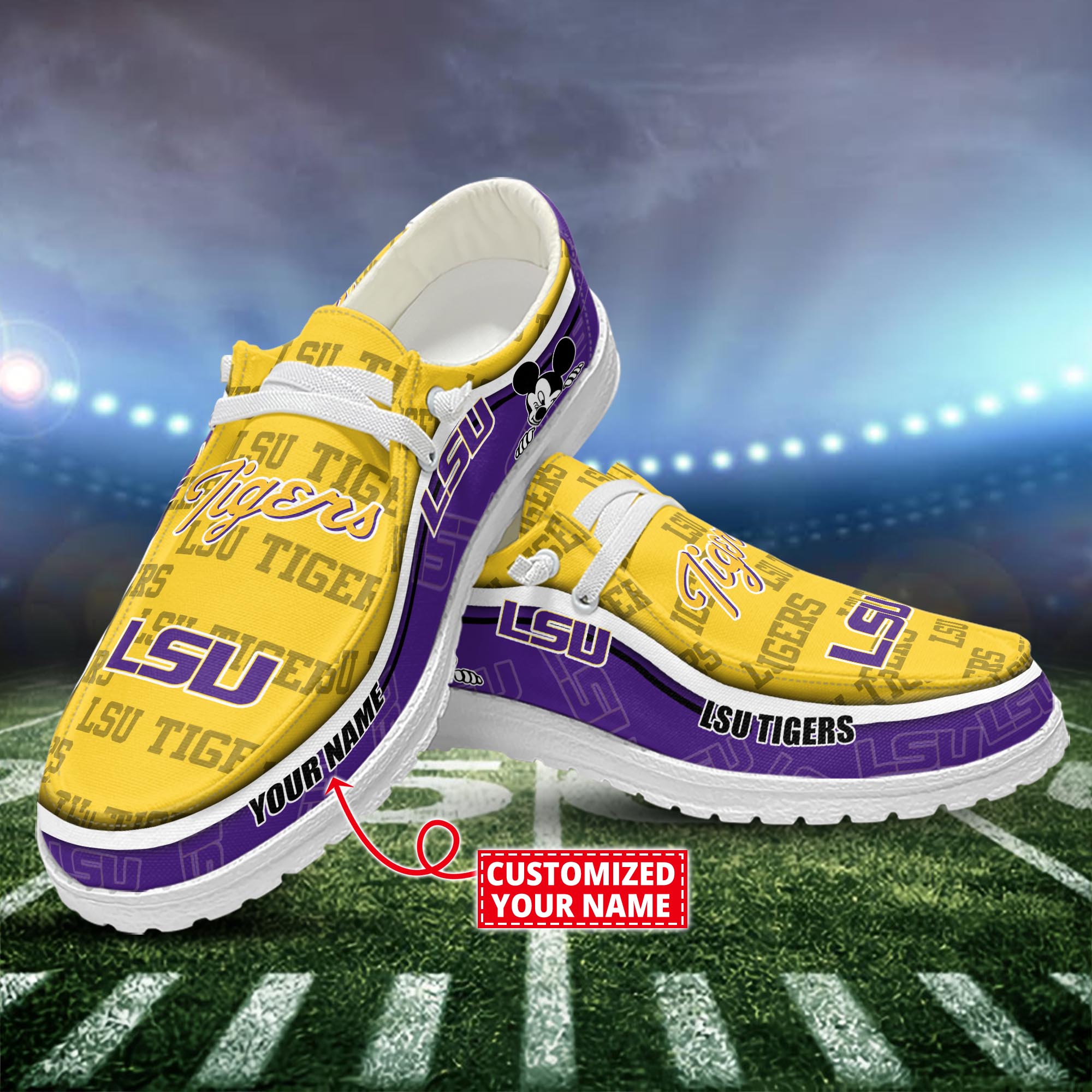 LSU TIGERS Dude Shoes Custom Name  New Arrivals H52553