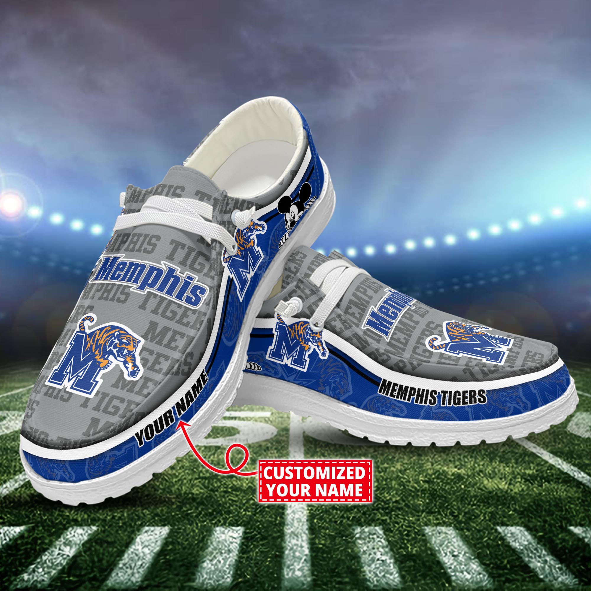 Memphis Tigers Dude Shoes Custom Name  New Arrivals H52553