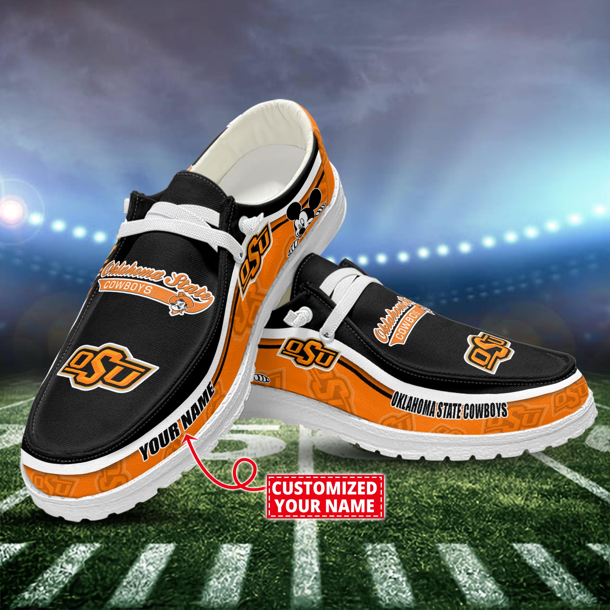 Oklahoma State Cowboys Dude Shoes Custom Name  New Arrivals H52553