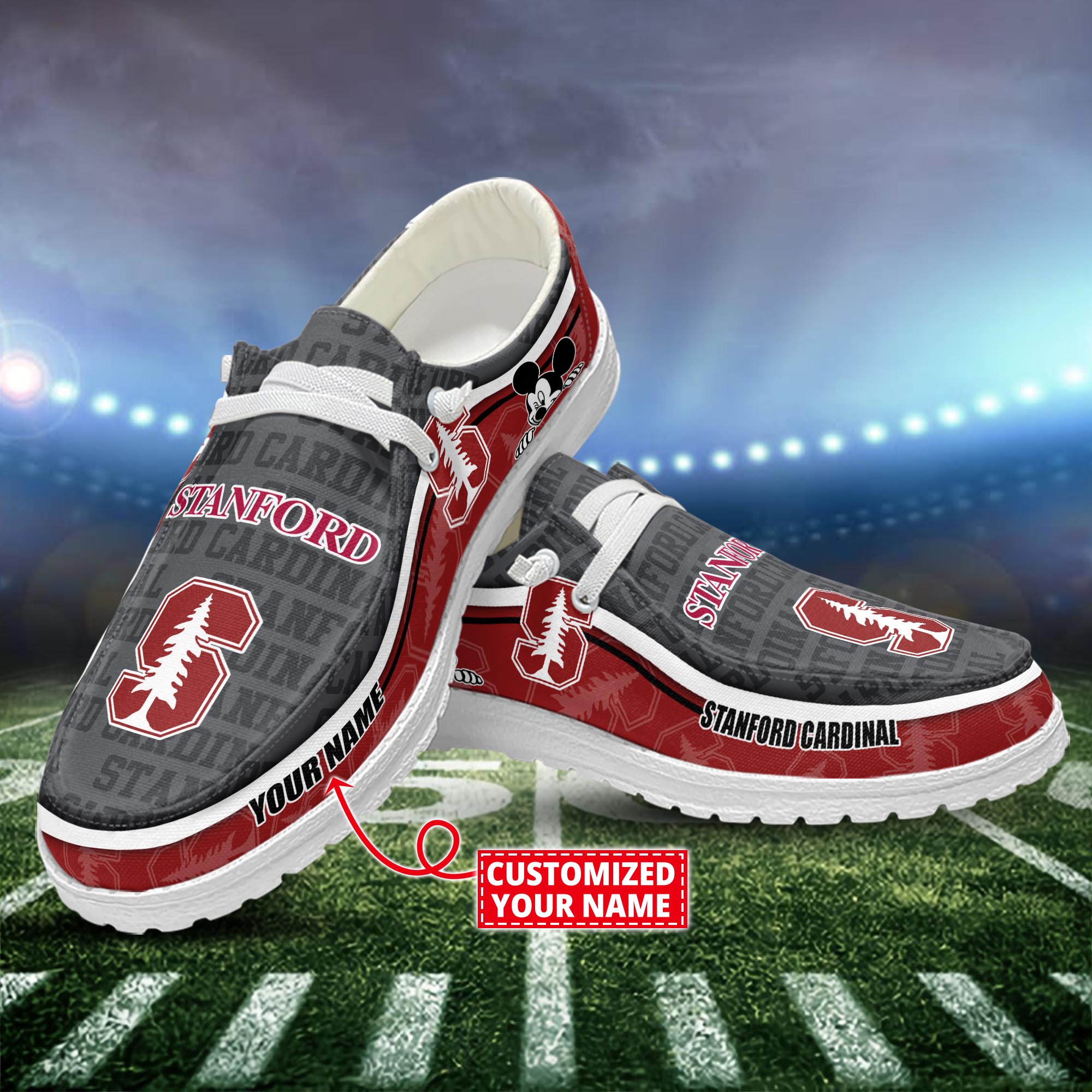 Stanford Cardinal Dude Shoes Custom Name  New Arrivals H52553