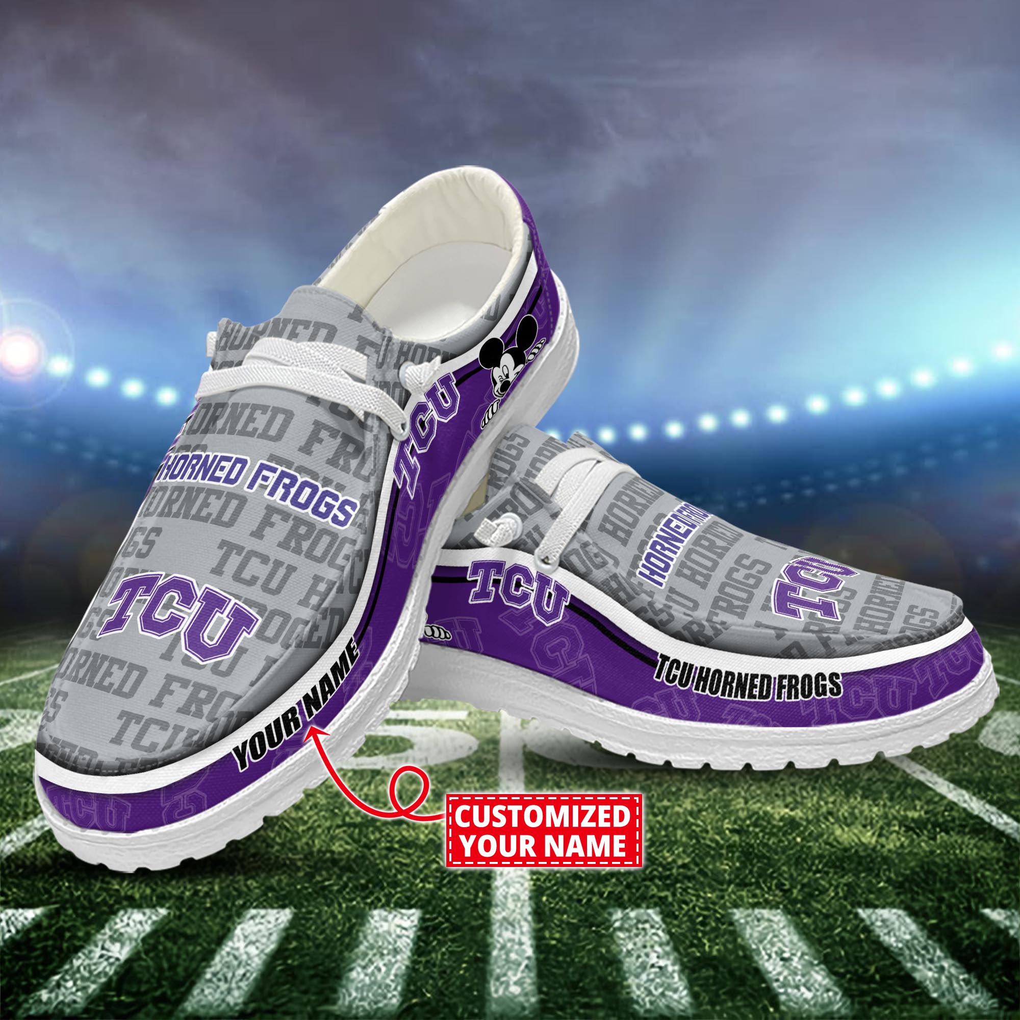 TCU Horned Frogs Dude Shoes Custom Name  New Arrivals H52553