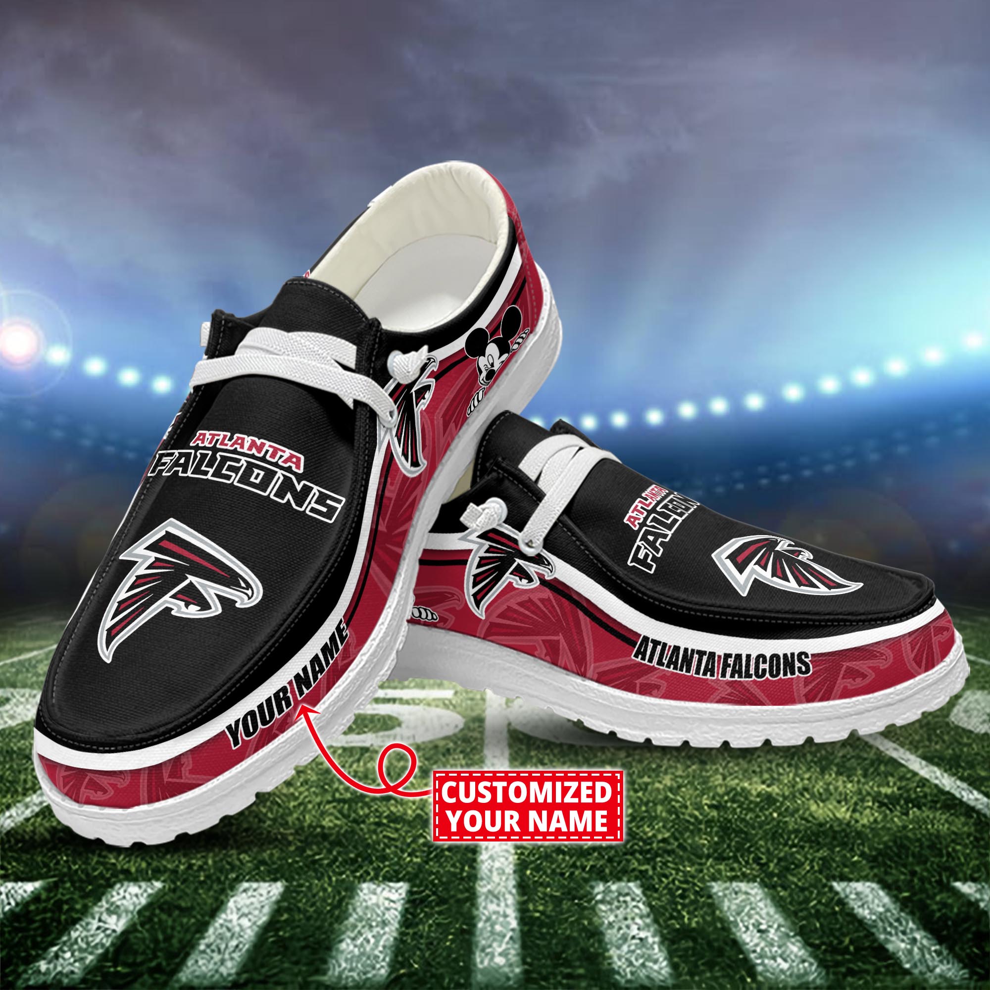 Atlanta Falcons Dude Shoes Custom Name  New Arrivals H52553