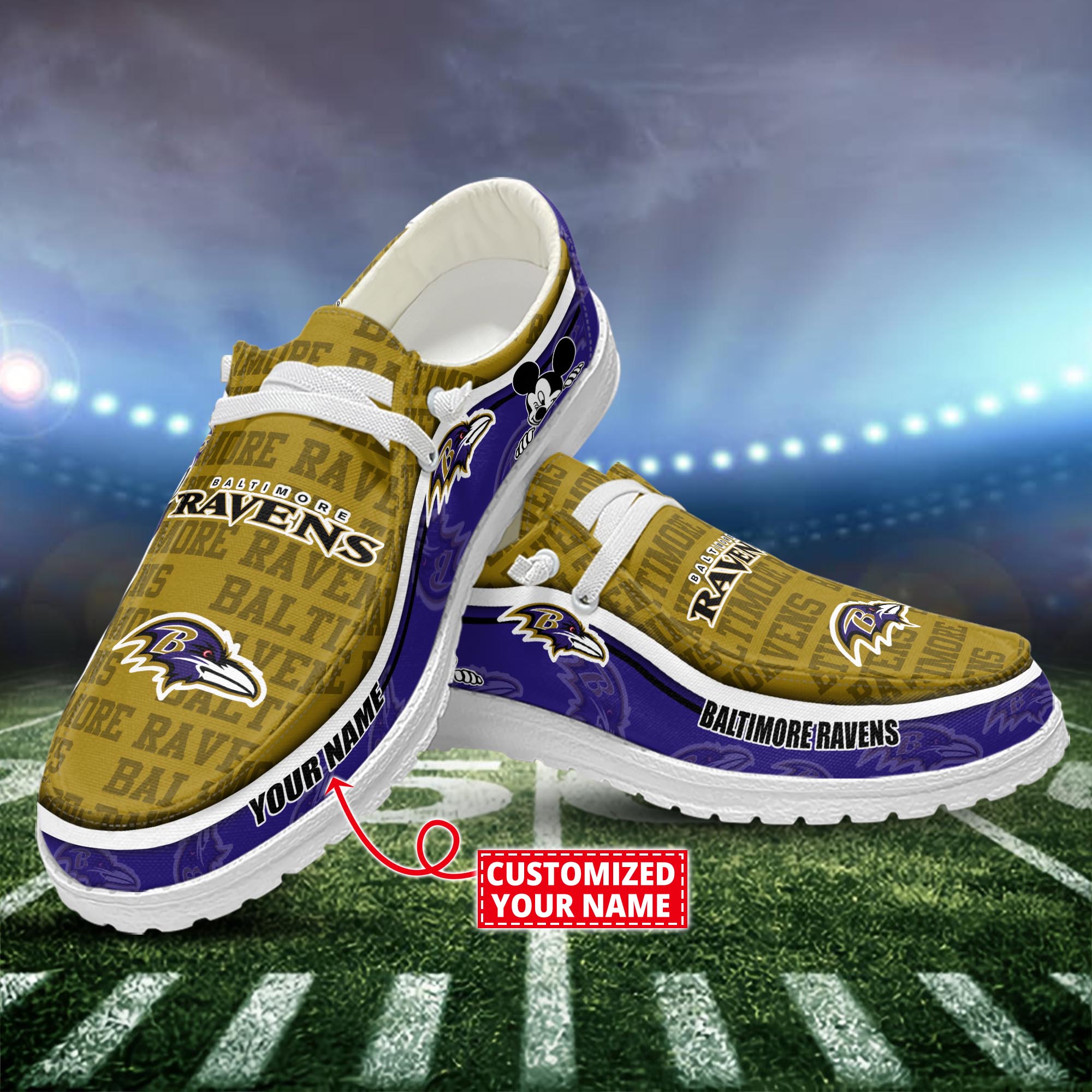 Baltimore Ravens Dude Shoes Custom Name  New Arrivals H52553