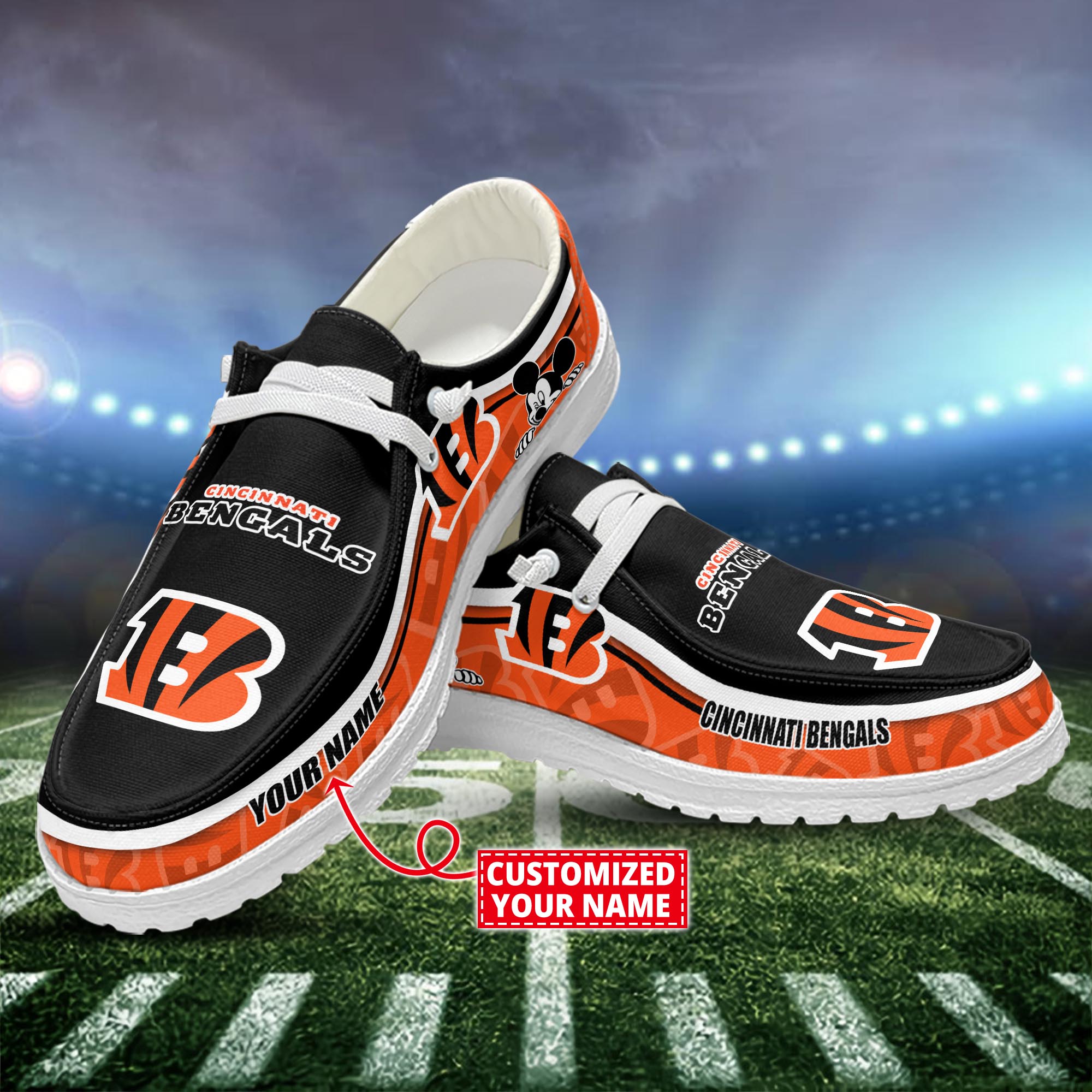 Cincinnati Bengals Dude Shoes Custom Name  New Arrivals H52553