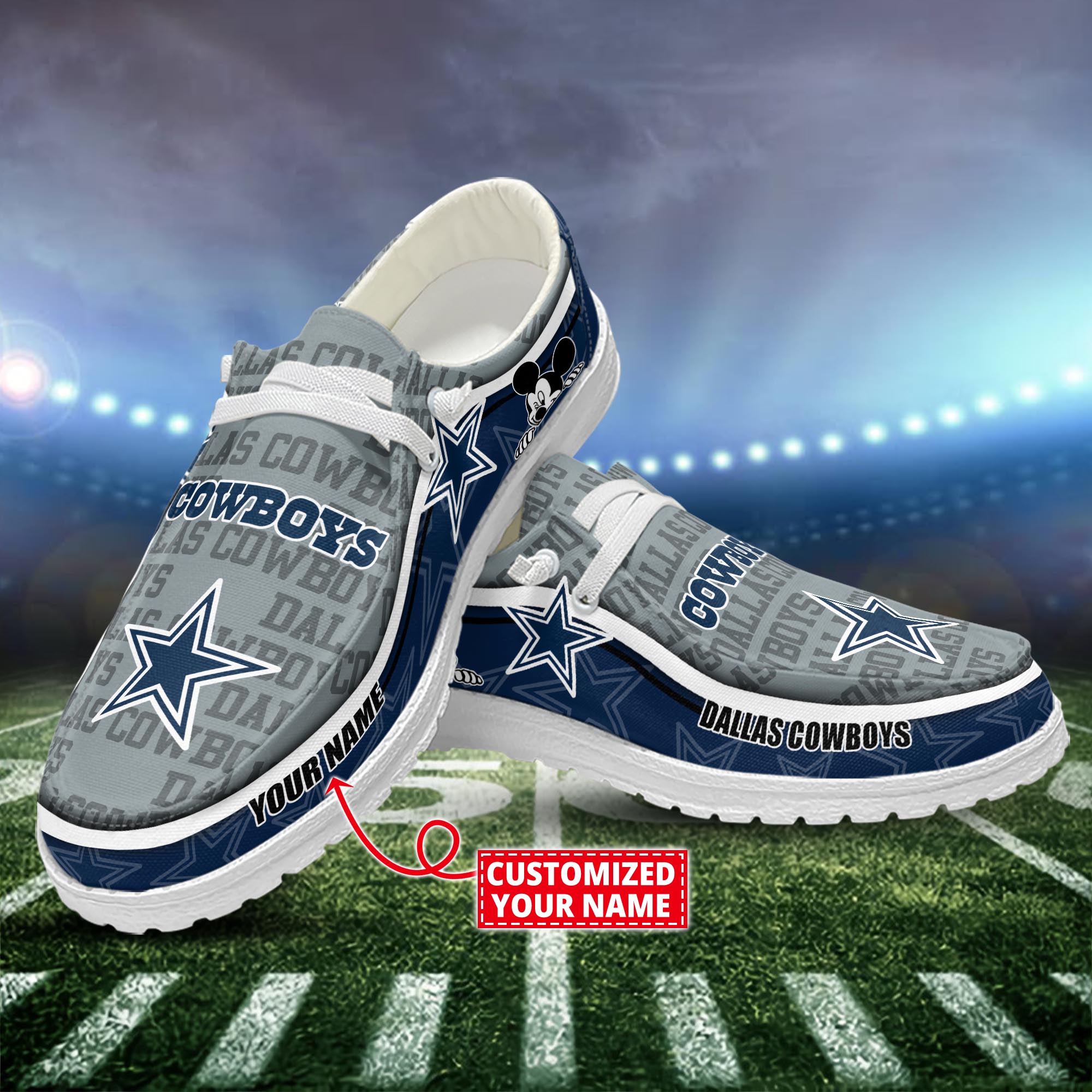 Dallas Cowboys Dude Shoes Custom Name  New Arrivals H52553