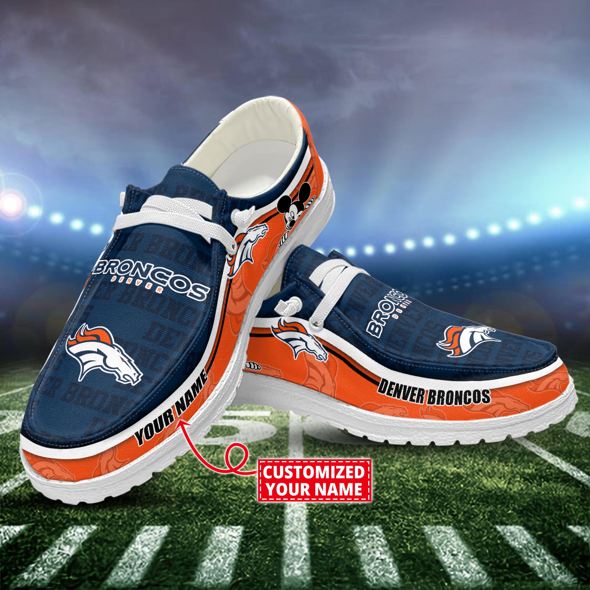 Denver Broncos Dude Shoes Custom Name  New Arrivals H52553