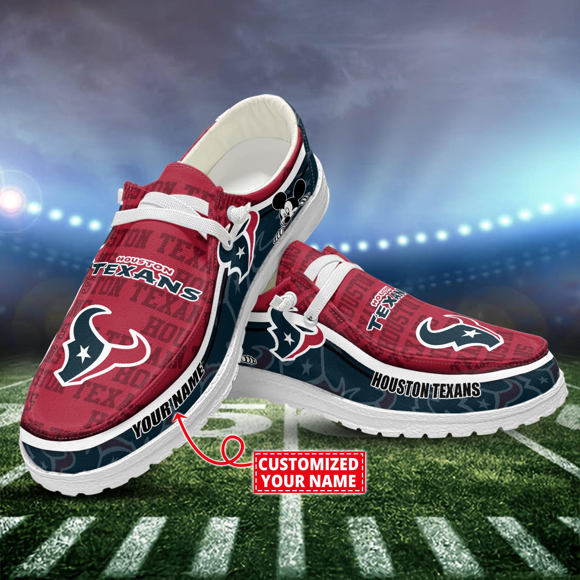 Houston Texans Dude Shoes Custom Name  New Arrivals H52553