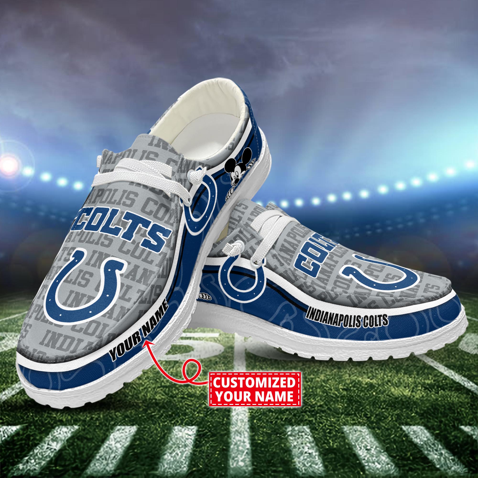 Indianapolis Colts Dude Shoes Custom Name  New Arrivals H52553