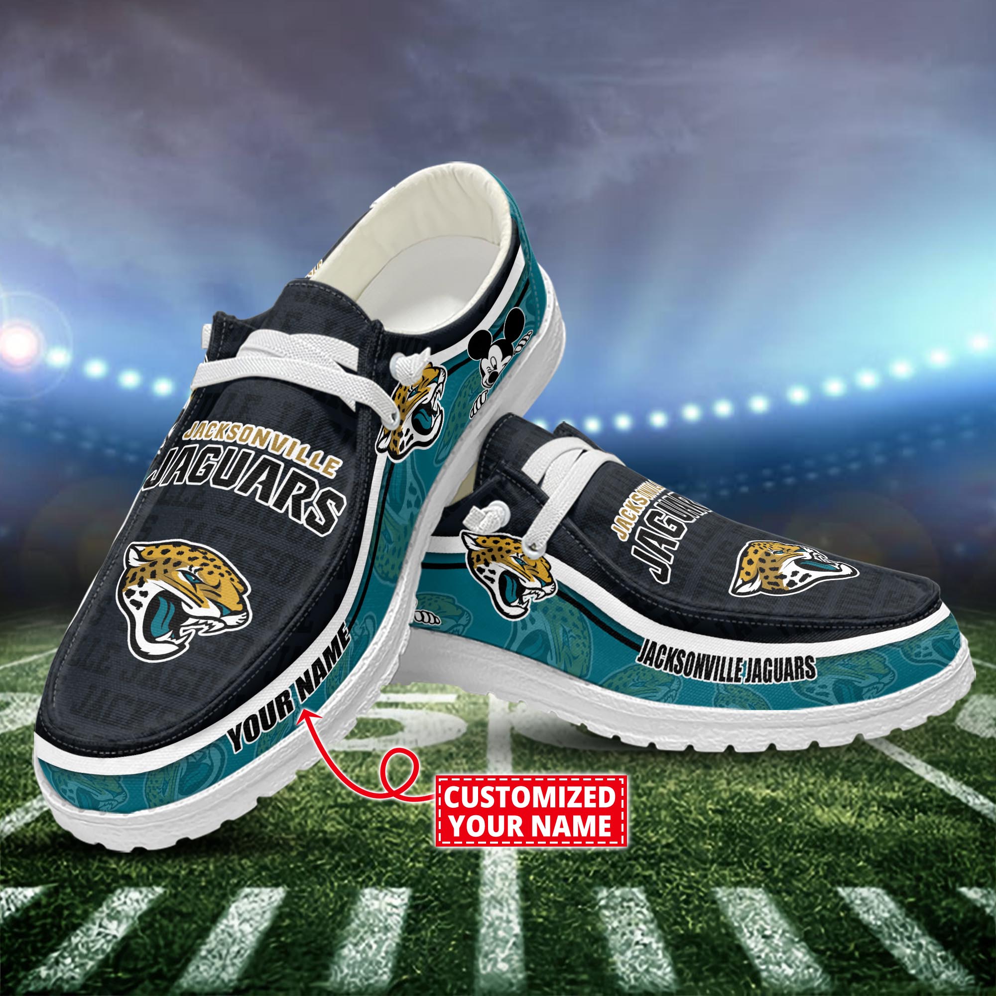 Jacksonville Jaguars Dude Shoes Custom Name  New Arrivals H52553