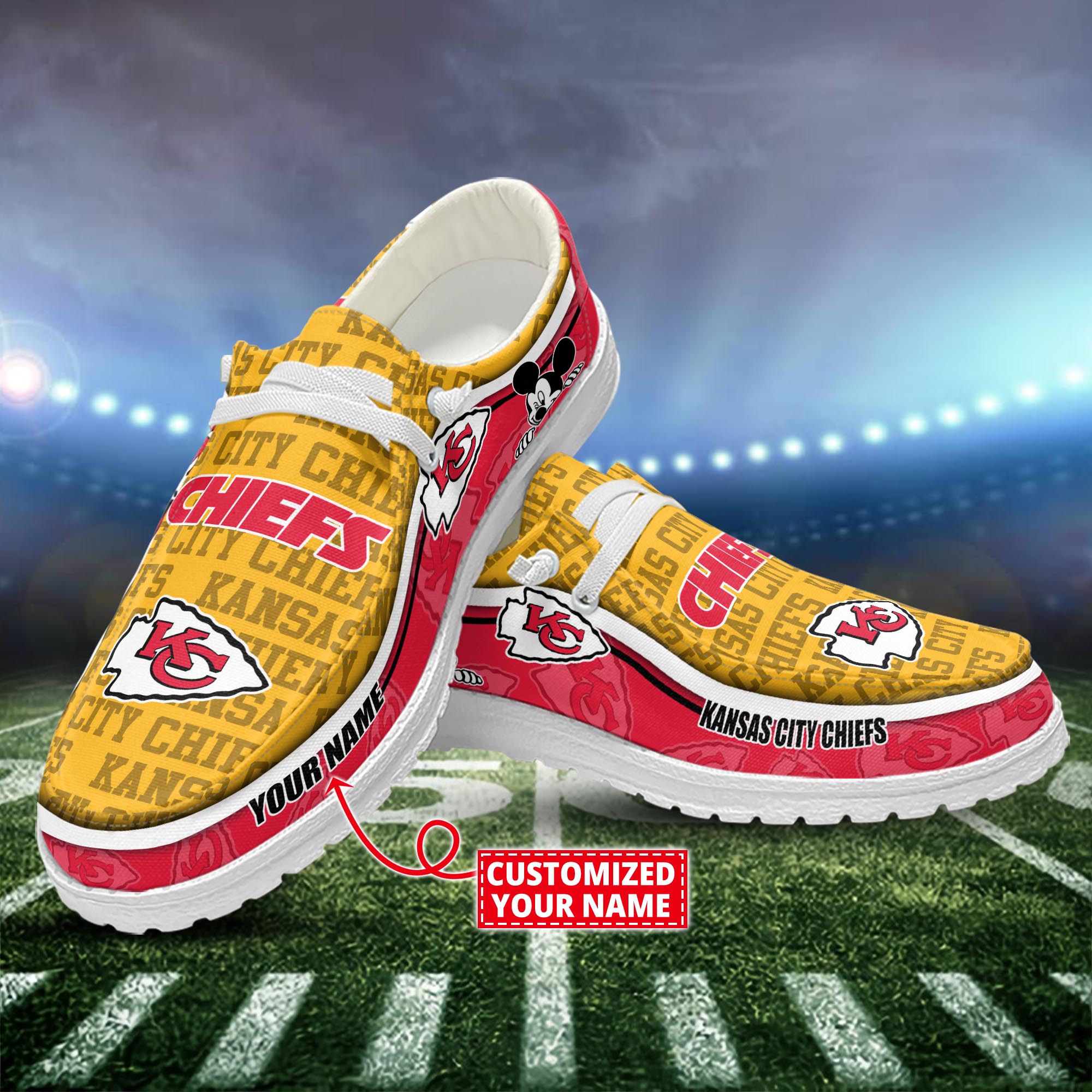 Kansas City Chiefs Dude Shoes Custom Name  New Arrivals H52553