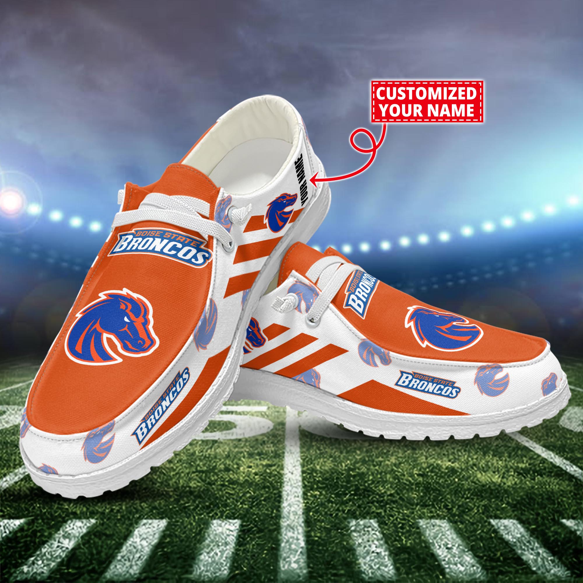 Boise State Broncos Dude Shoes Custom Name  New Arrivals H52556