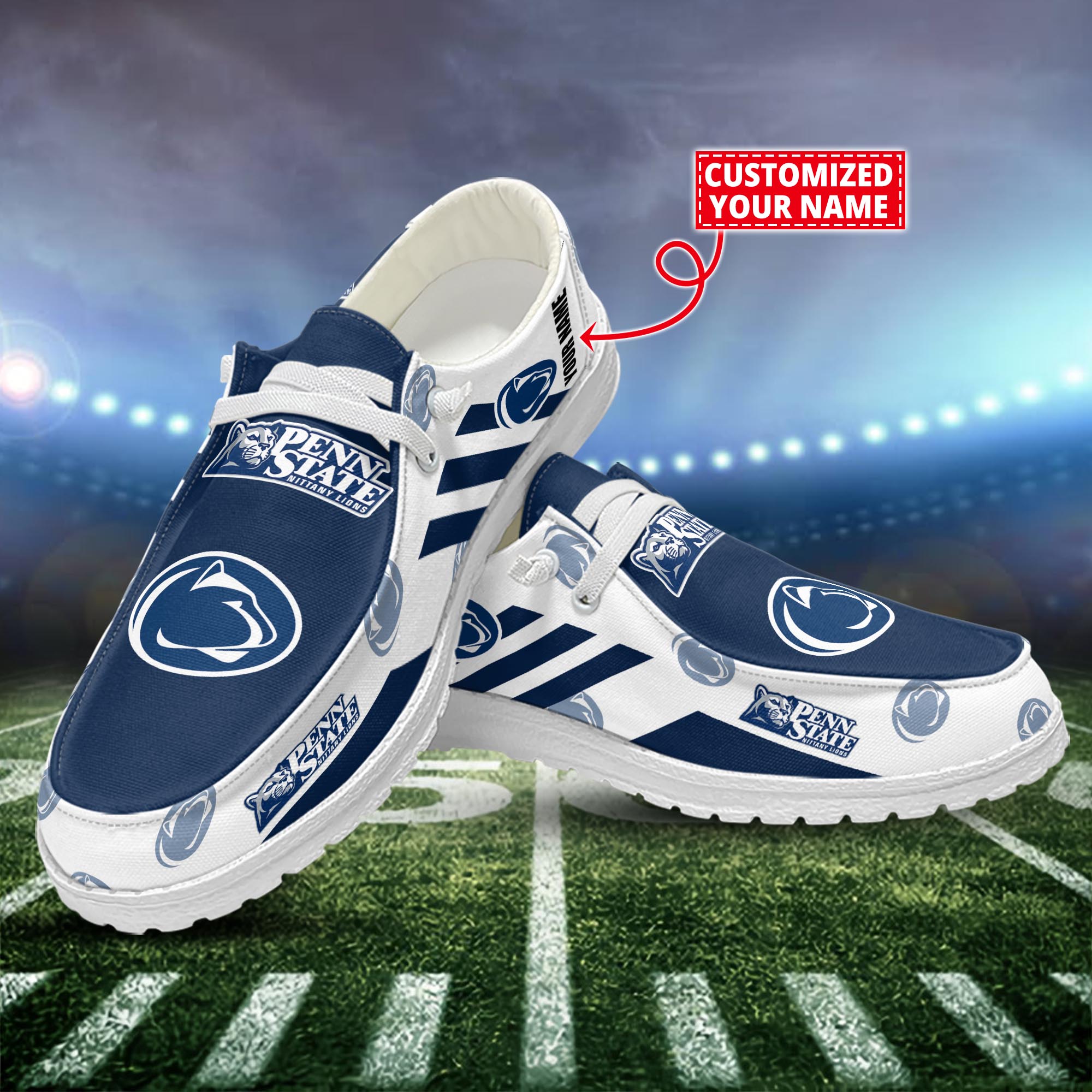 Penn State Nittany Lions Dude Shoes Custom Name  New Arrivals H52556