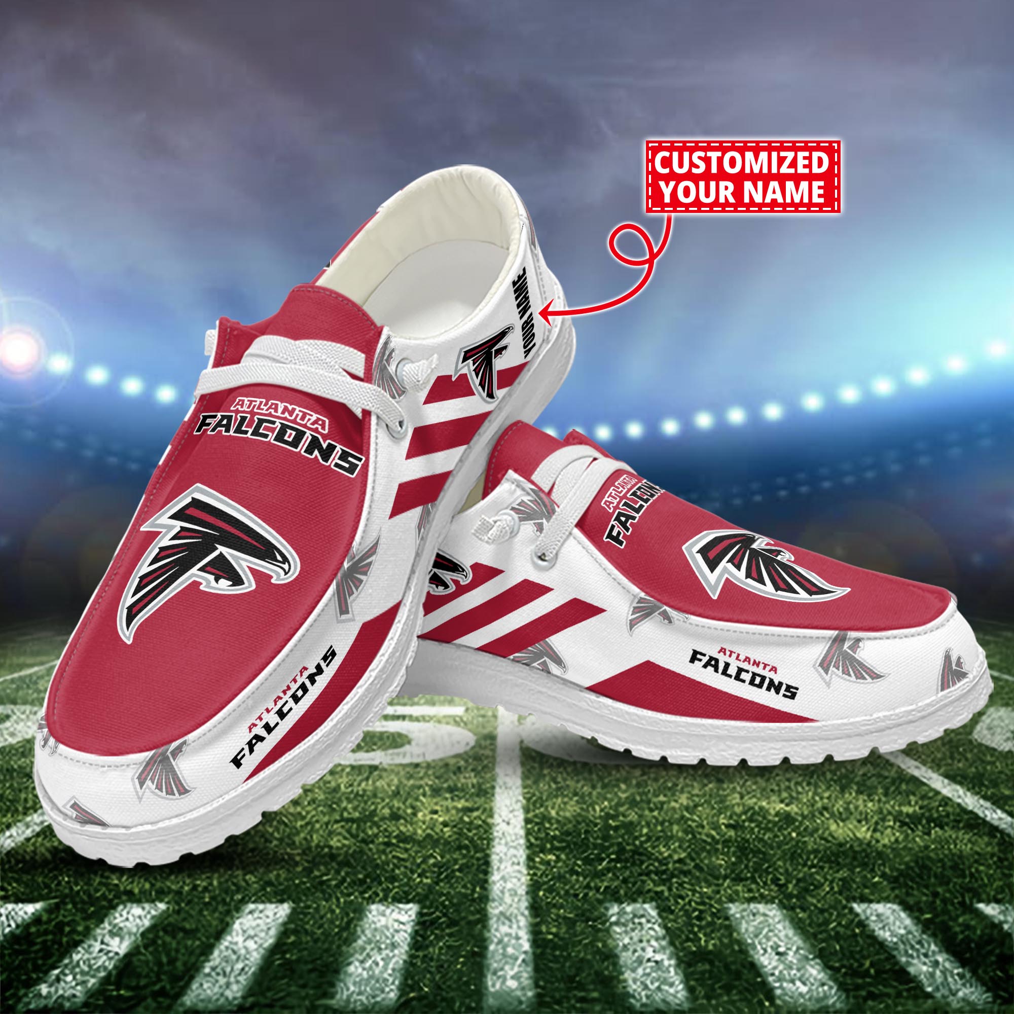 Atlanta Falcons Dude Shoes Custom Name  New Arrivals H52556